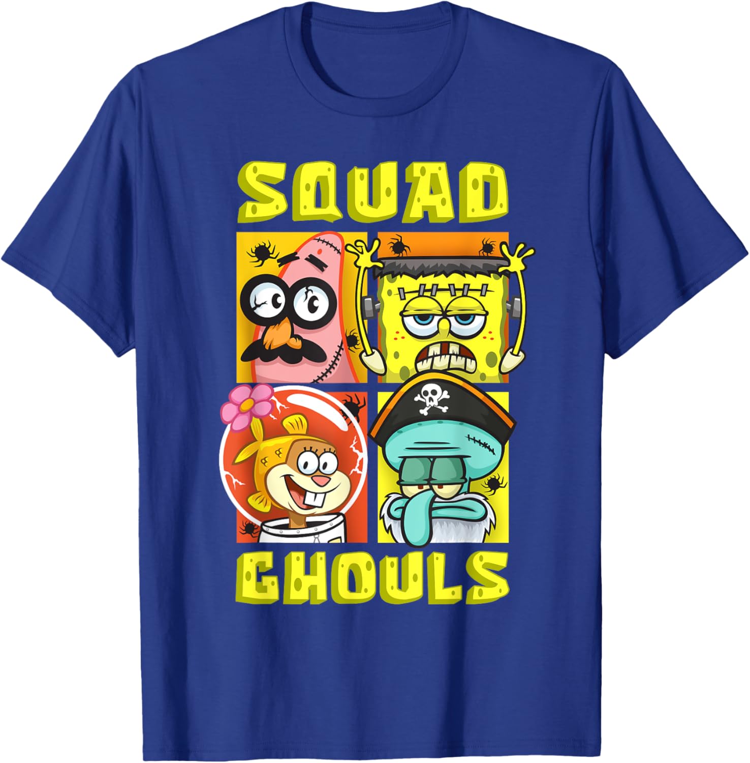 Mademark SpongeBob Halloween Squad T-Shirt with Patrick, Squidward & Sandy - 15