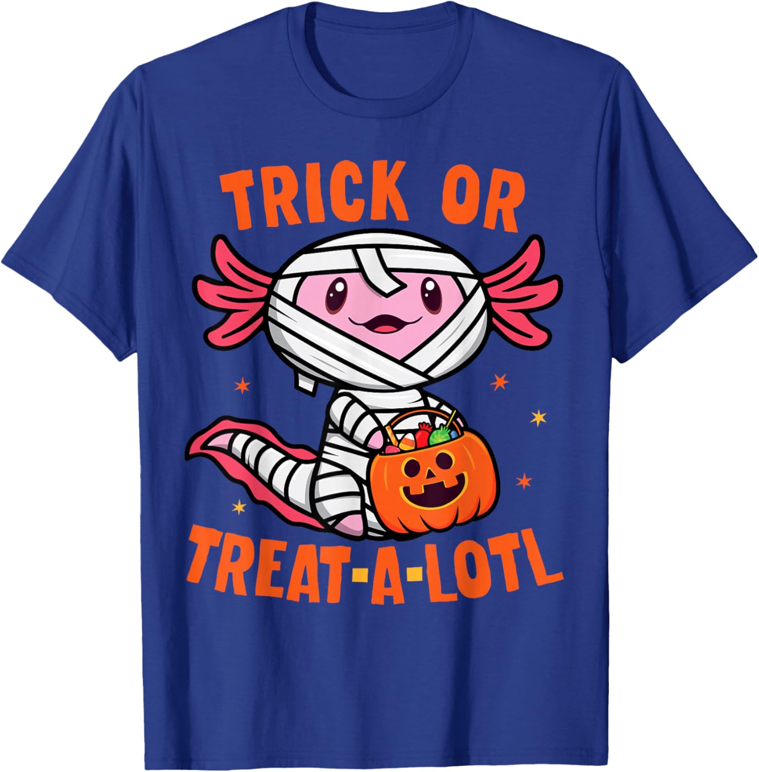 Trick or Treat Axolotl Halloween Costume T-Shirt for Toddlers and Kids - 14