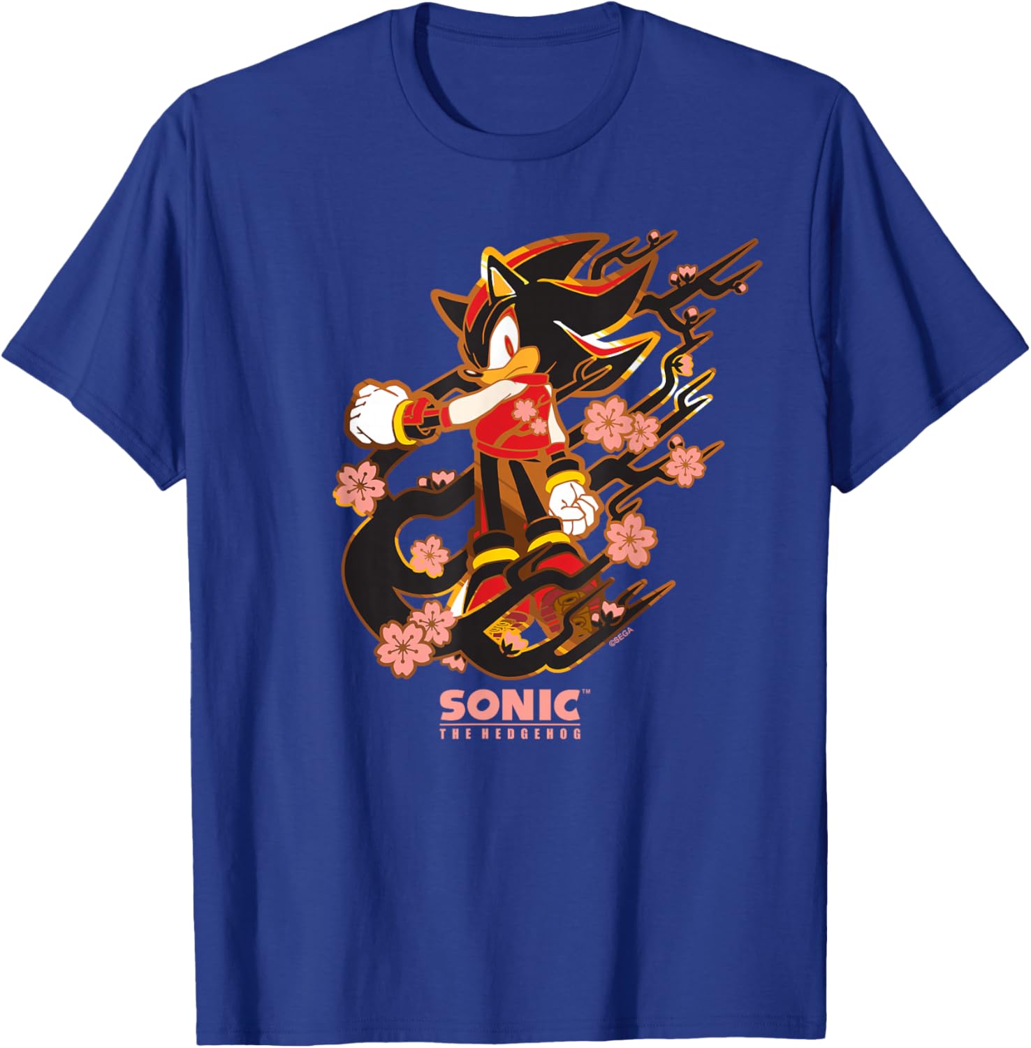 Sonic the Hedgehog Shadow T-Shirt with Cherry Blossoms Design - 16
