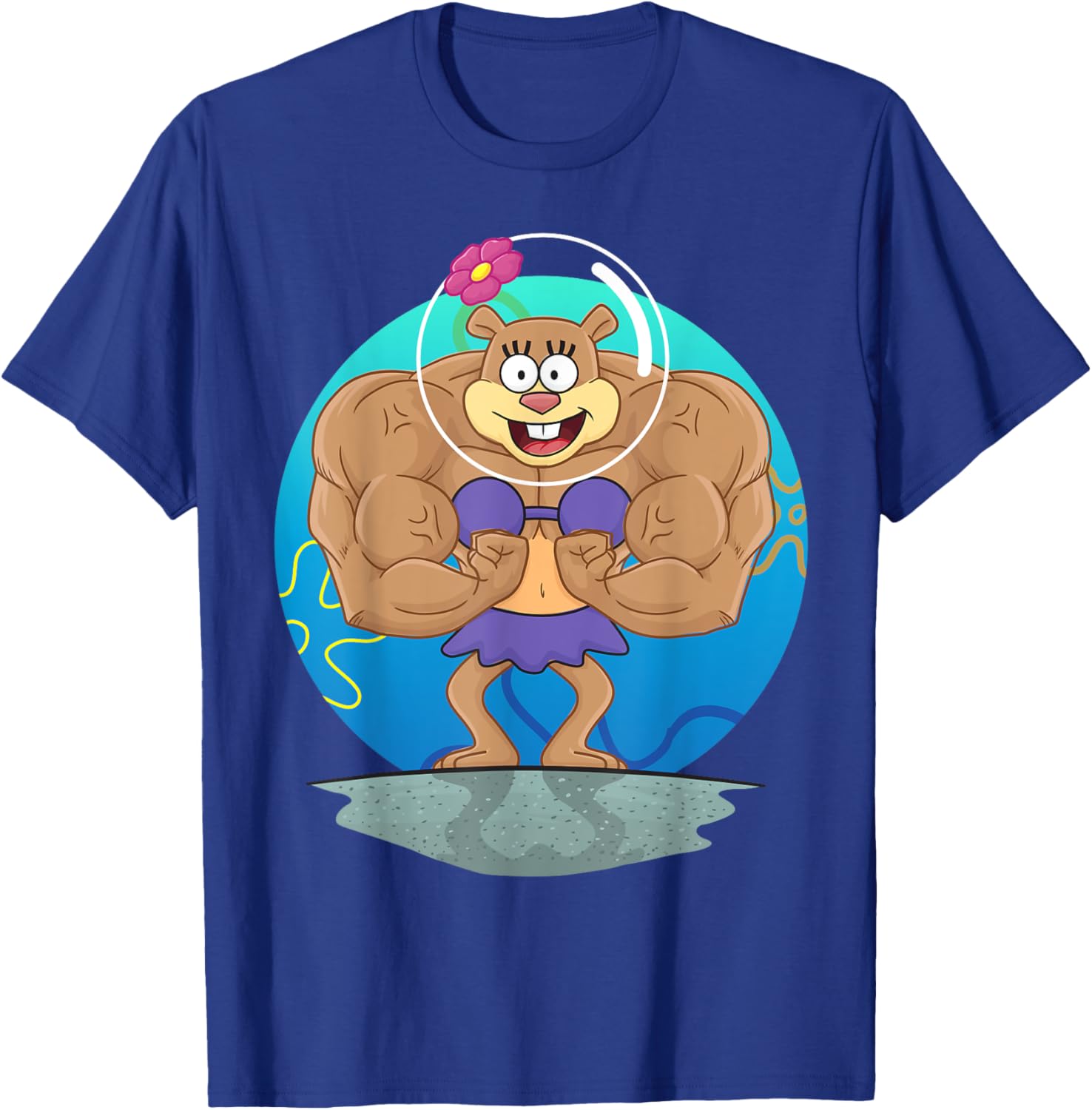 Mademark SpongeBob SquarePants Sandy Cheeks Muscle T-Shirt for Fans - 15