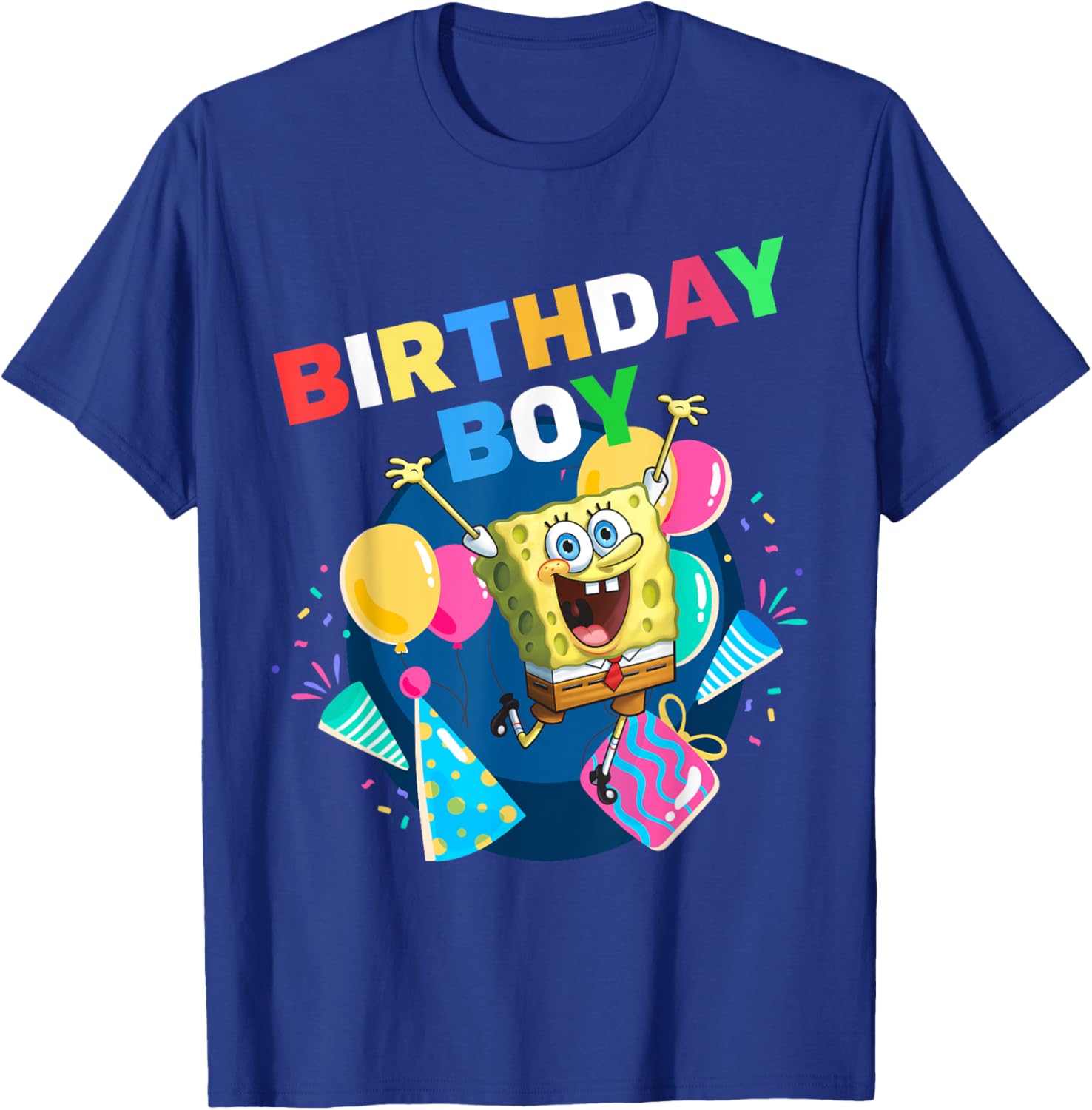 Mademark SpongeBob SquarePants Birthday Boy Celebration T-Shirt for Kids - 14
