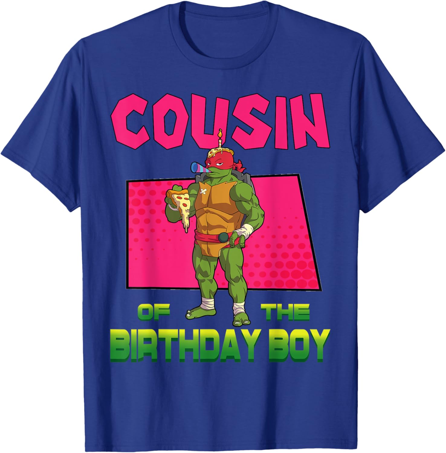 Mademark Teenage Mutant Ninja Turtles Raphael Birthday Pizza Party T-Shirt - 6