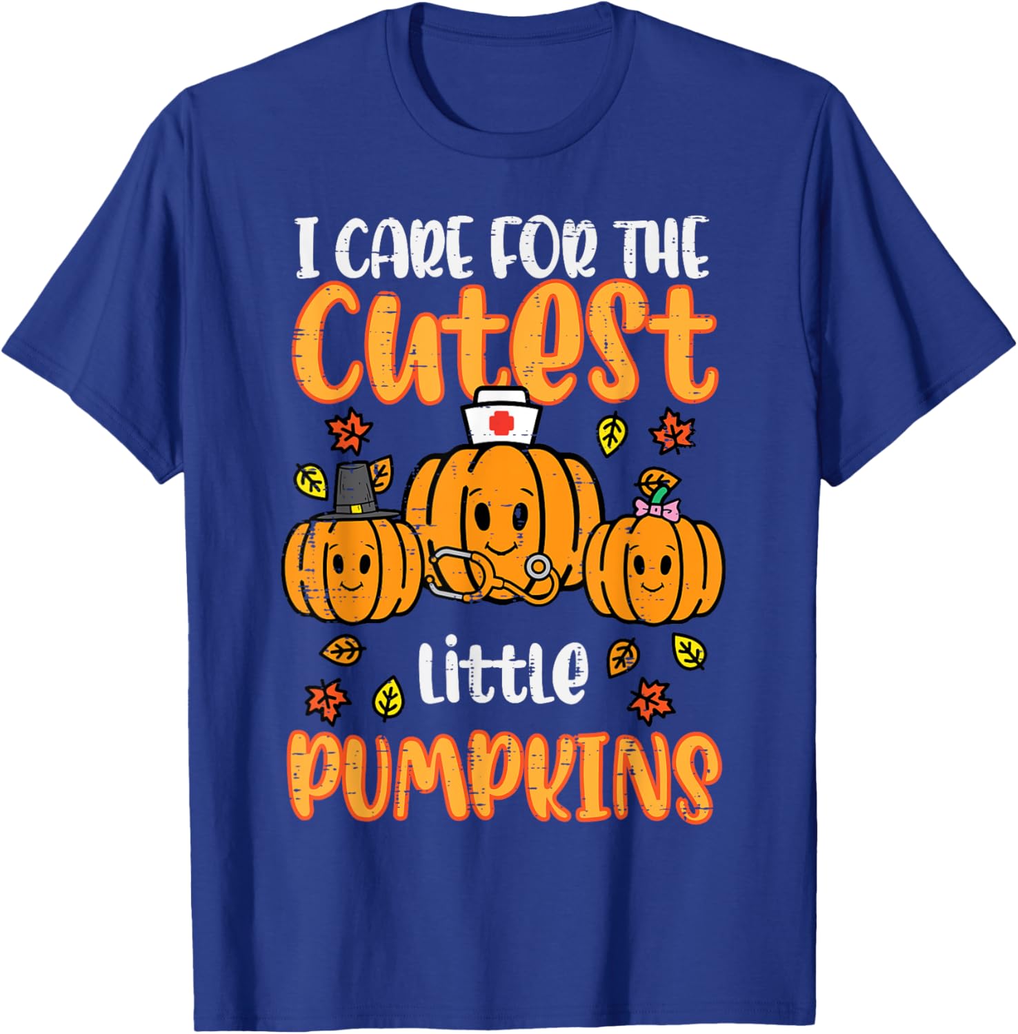 Festive Pumpkins Nurse Halloween Scrub Top for Fall and Thanksgiving Women - 5