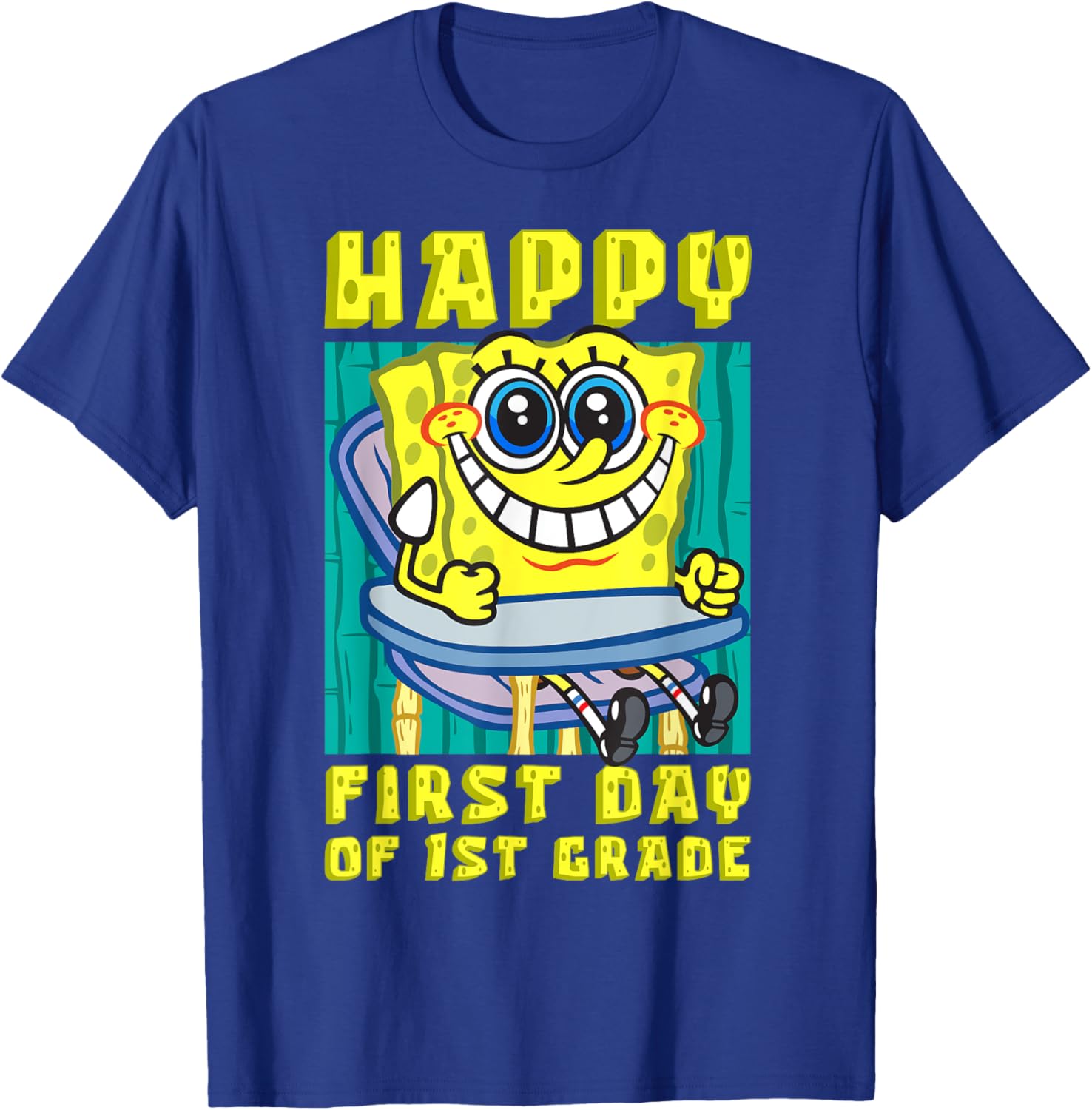 SpongeBob Happy First Day of 1st Grade T-Shirt for Kids - 19