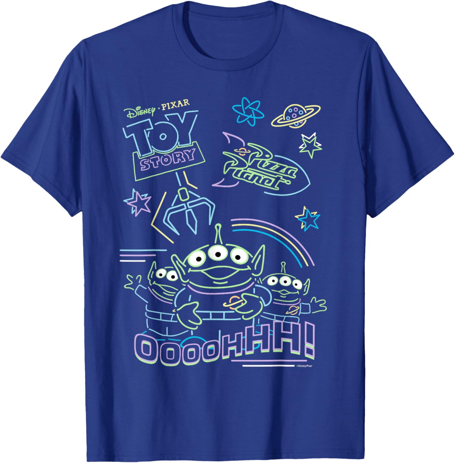 Toy Story Pizza Planet Aliens Neon T-Shirt for Kids and Adults - 2