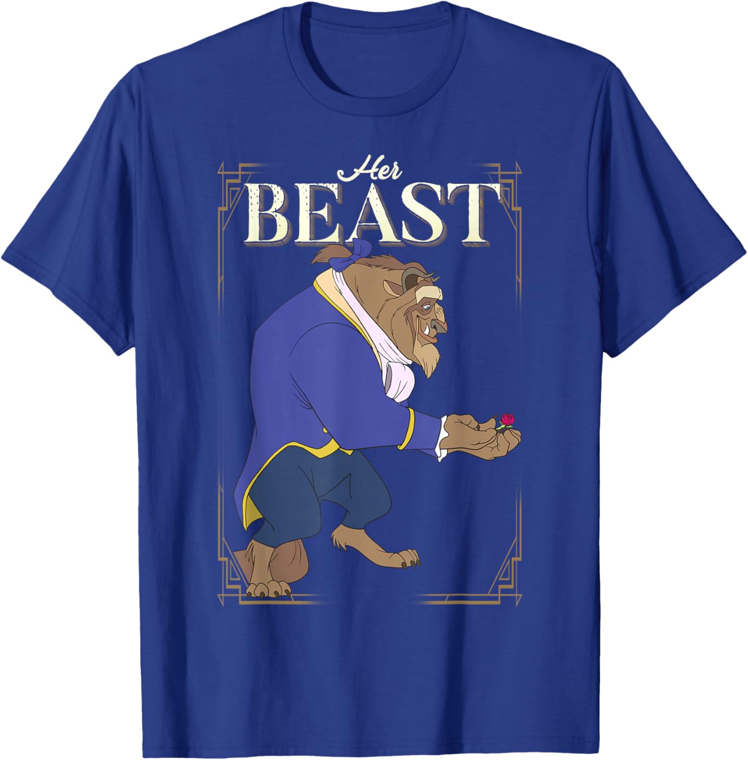 Disney Beauty and the Beast Her Beast Framed Portrait Graphic T-Shirt - 5