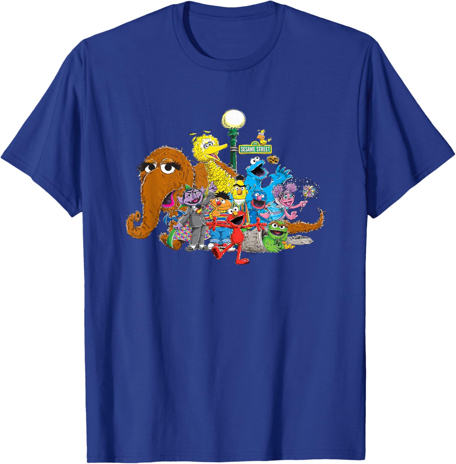 Sesame Street Group Street Light T-Shirt for Kids and Adults Fun Wear - 2