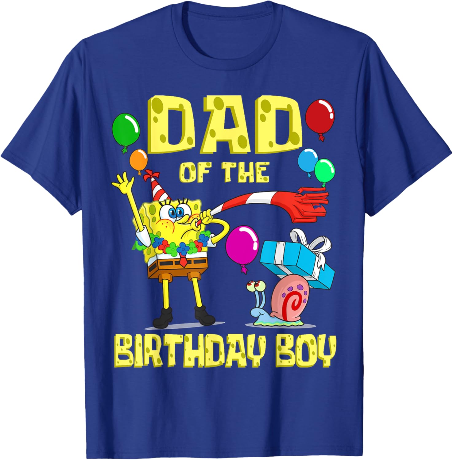 SpongeBob Daddy of the Birthday Boy Theme T-Shirt for Fun Parties - 11