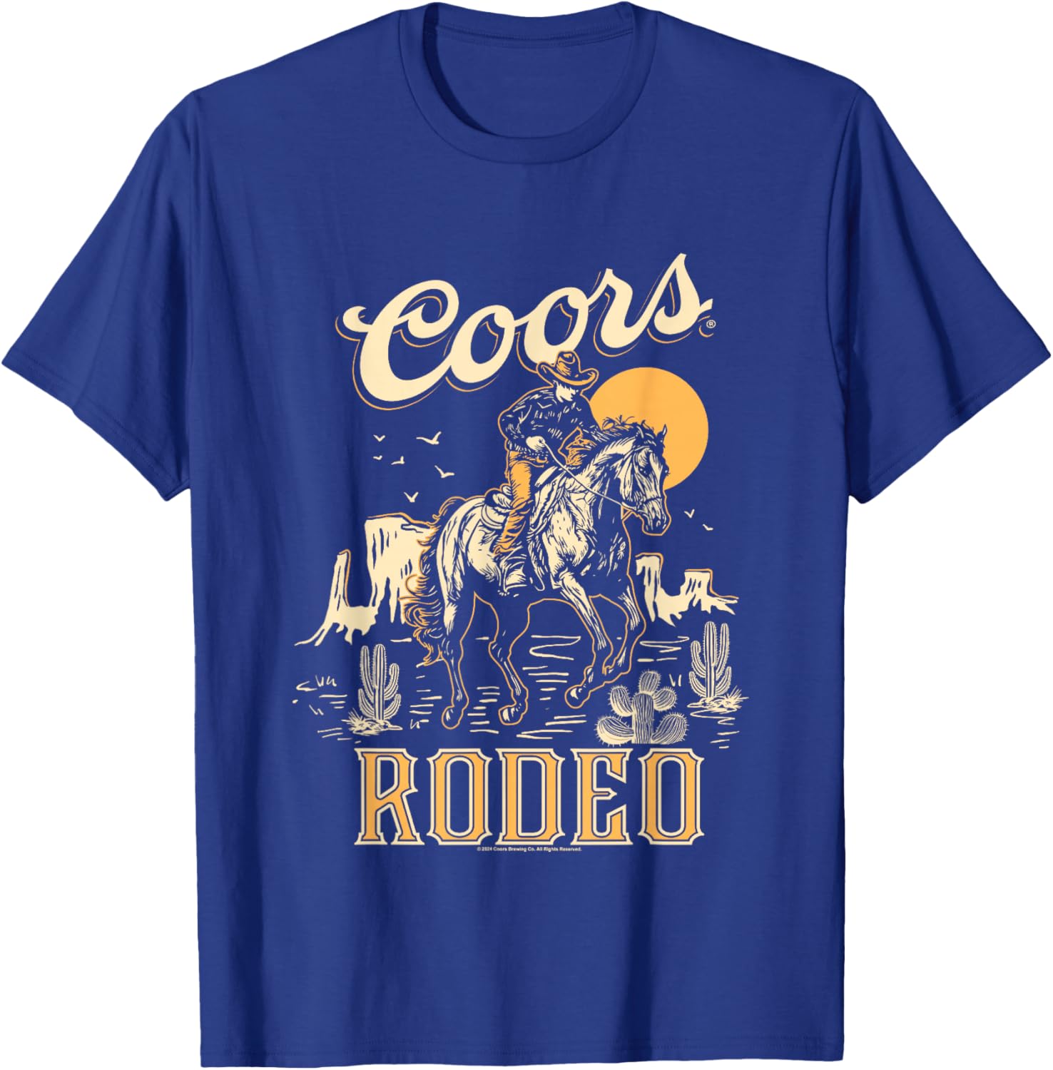 Coors Brewing Company Rodeo Vintage Big Chest Poster T-Shirt for Fans - 11