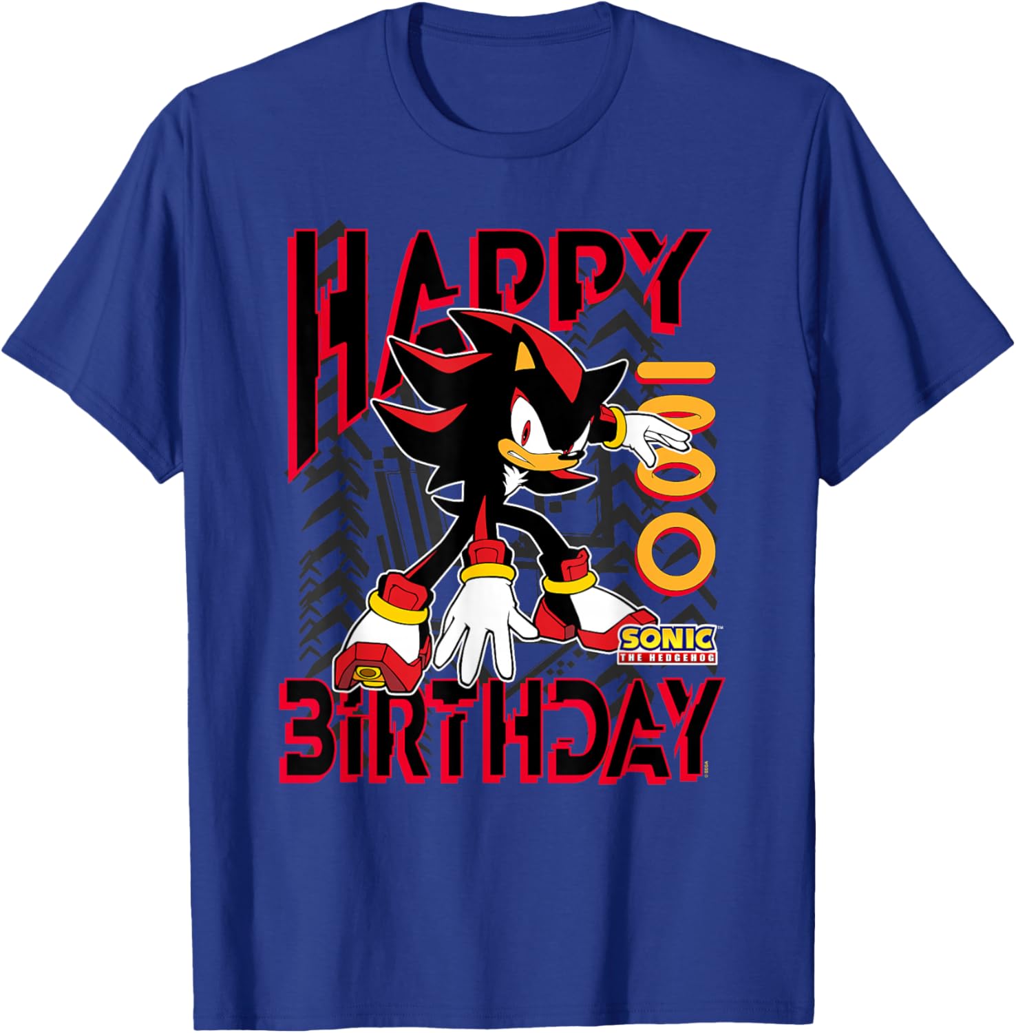 Sonic The Hedgehog Shadow Grid Birthday Poster T-Shirt for Fans - 2