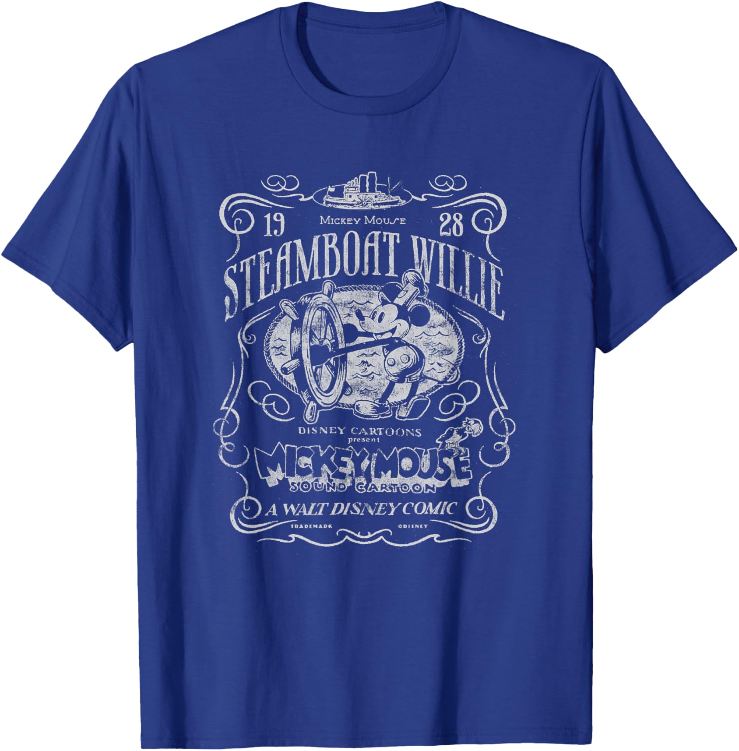 Disney 100 Mickey Mouse Steamboat Willie Tribute T-Shirt for Fans - 5