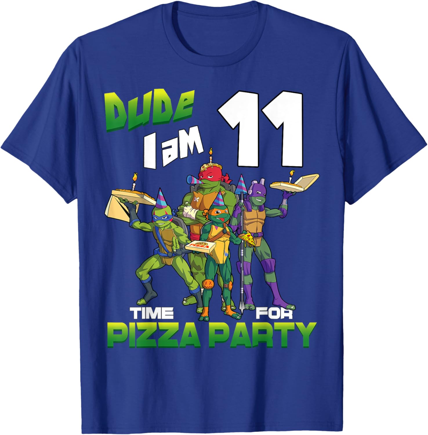 Mademark Teenage Mutant Ninja Turtles Pizza Birthday T-Shirt for Ages 11 - 7