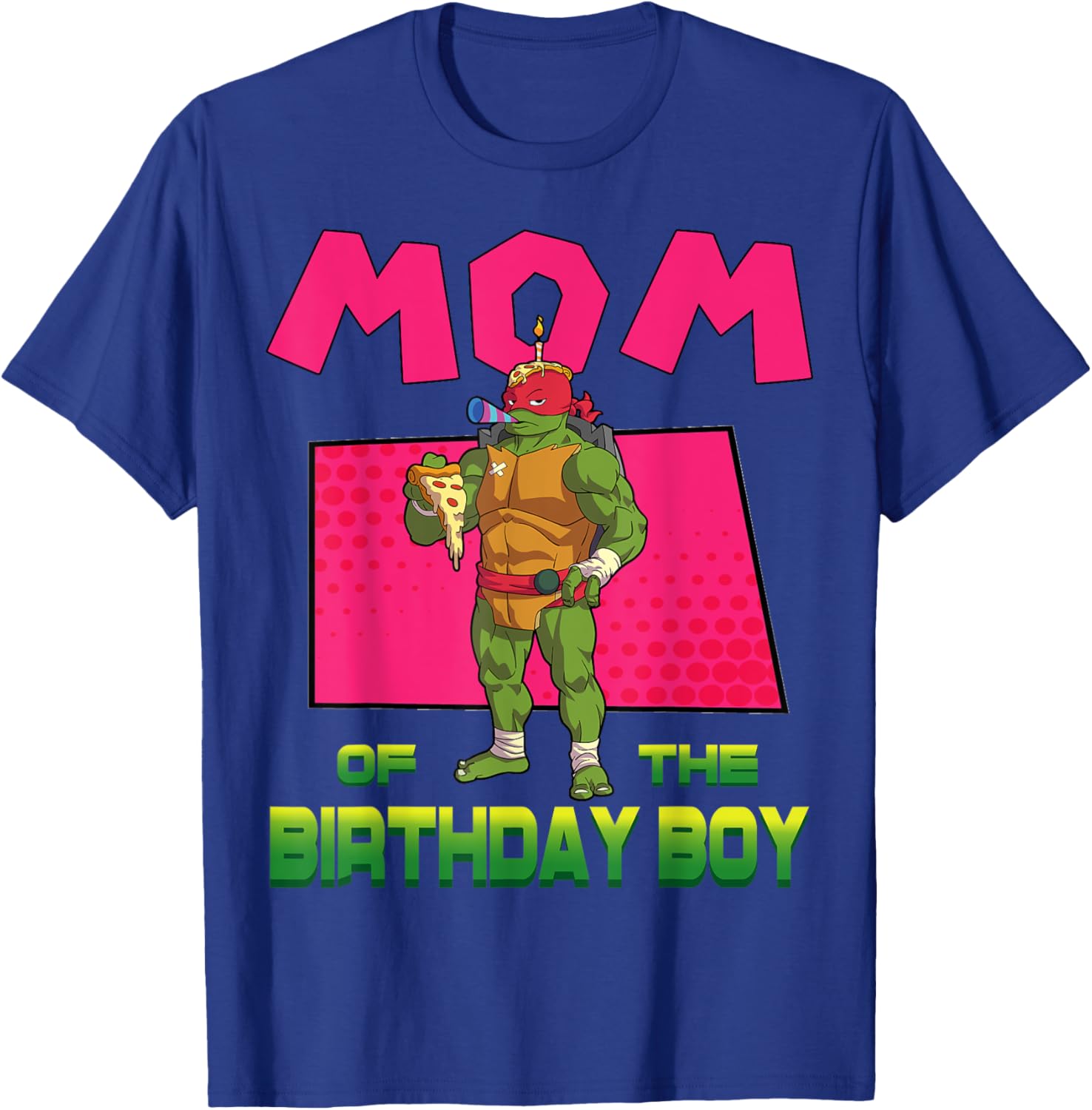 Mademark TMNT Raph Birthday Boy Pizza Party T-Shirt for Kids - 24