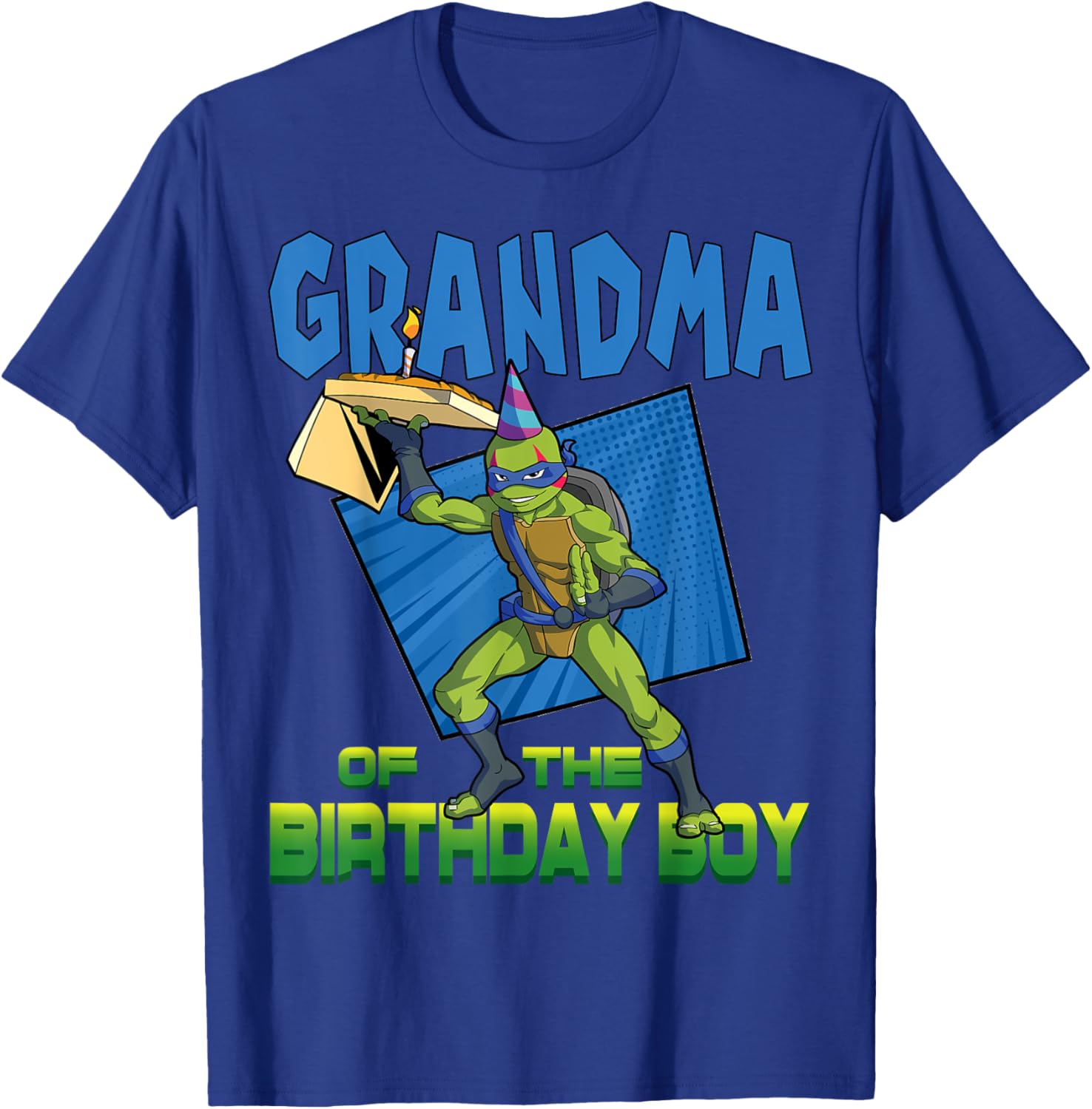 Mademark TMNT Leo Grandma Birthday Pizza Party T-Shirt for Kids - 2