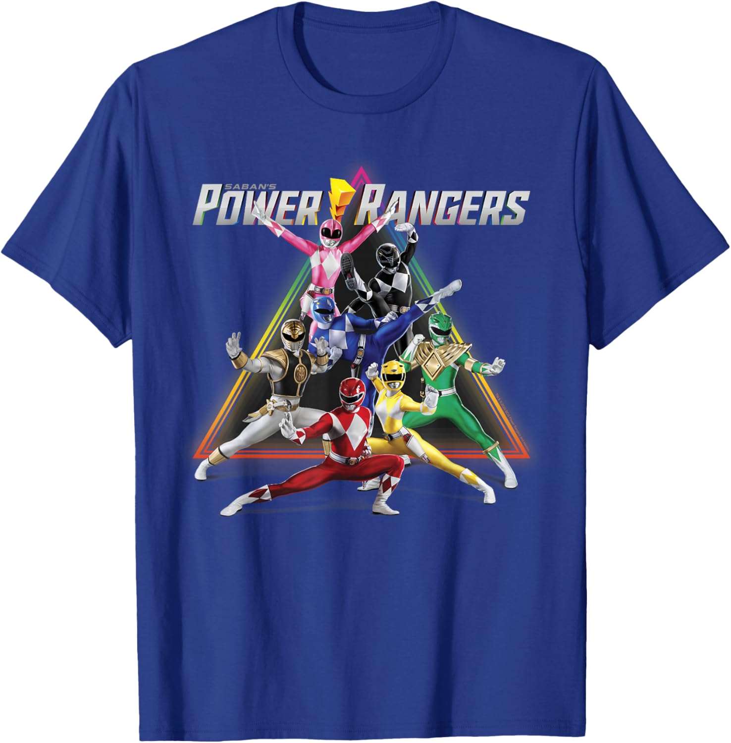 Power Rangers Rainbow Pyramid Retro T-Shirt for Fans and Collectors - 5