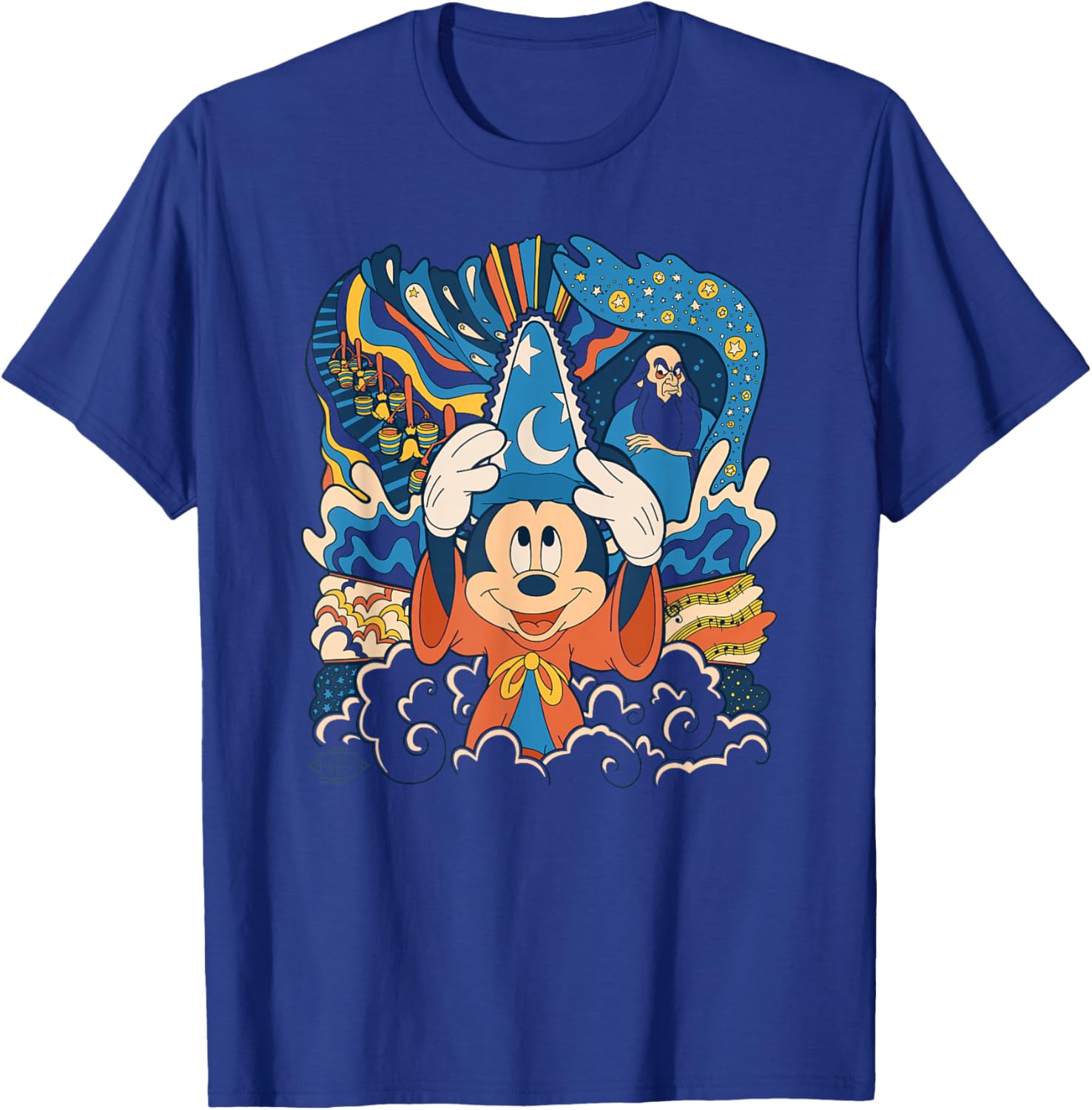 Disney Fantasia Mickey Mouse Sorcerer's Apprentice Retro T-Shirt for Fans - 7