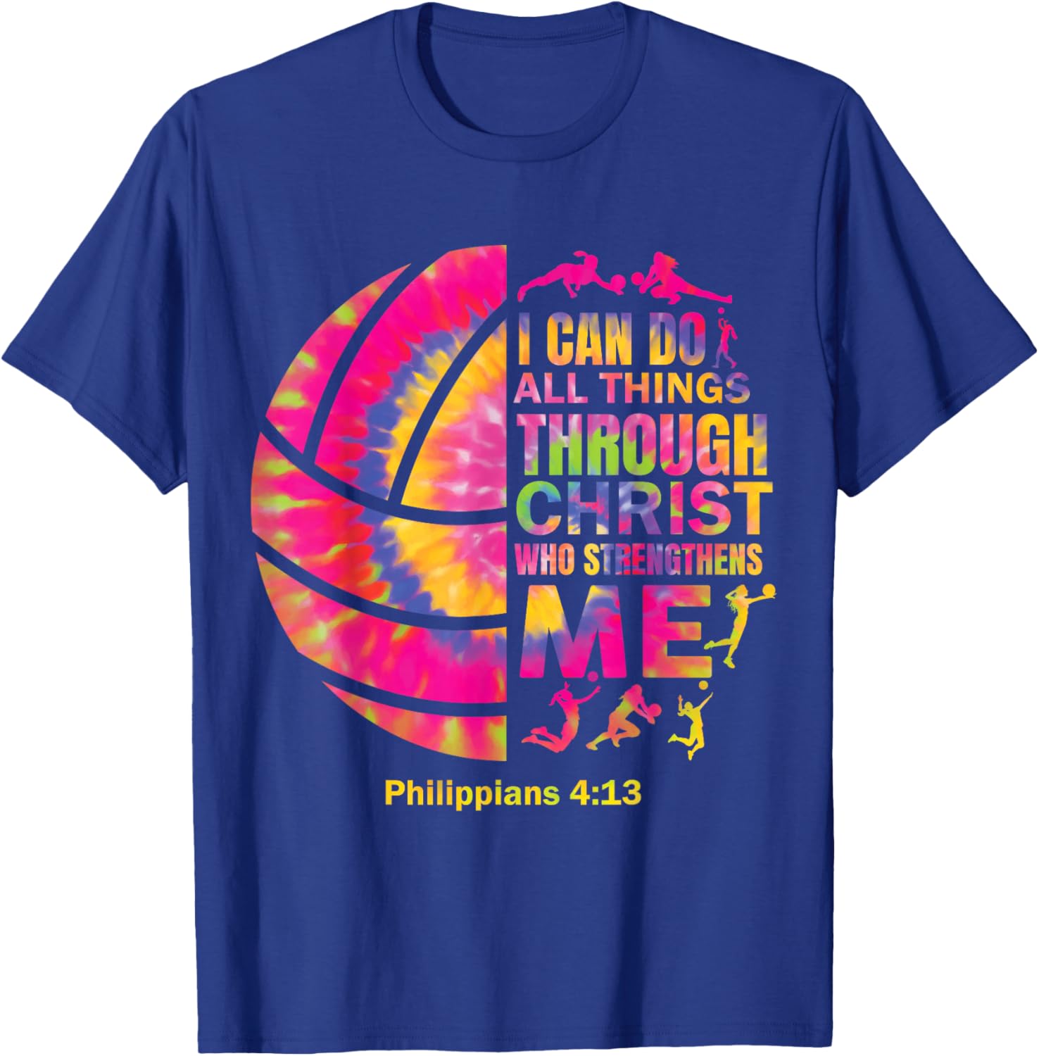 Christian Tie Dye Volleyball T-Shirt for Teen Girls and Women - 8