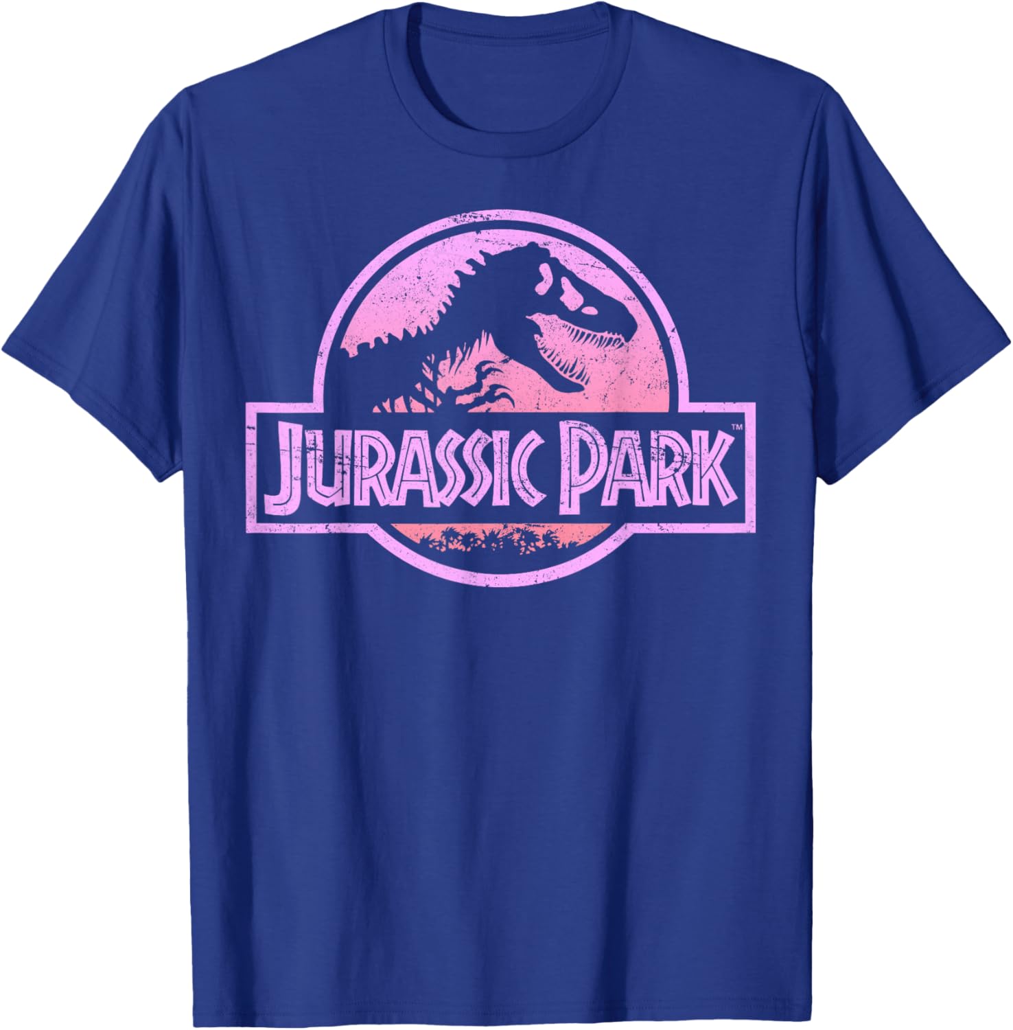 Jurassic Park Neon Pink Logo Graphic T-Shirt for Retro Style Fans - 2