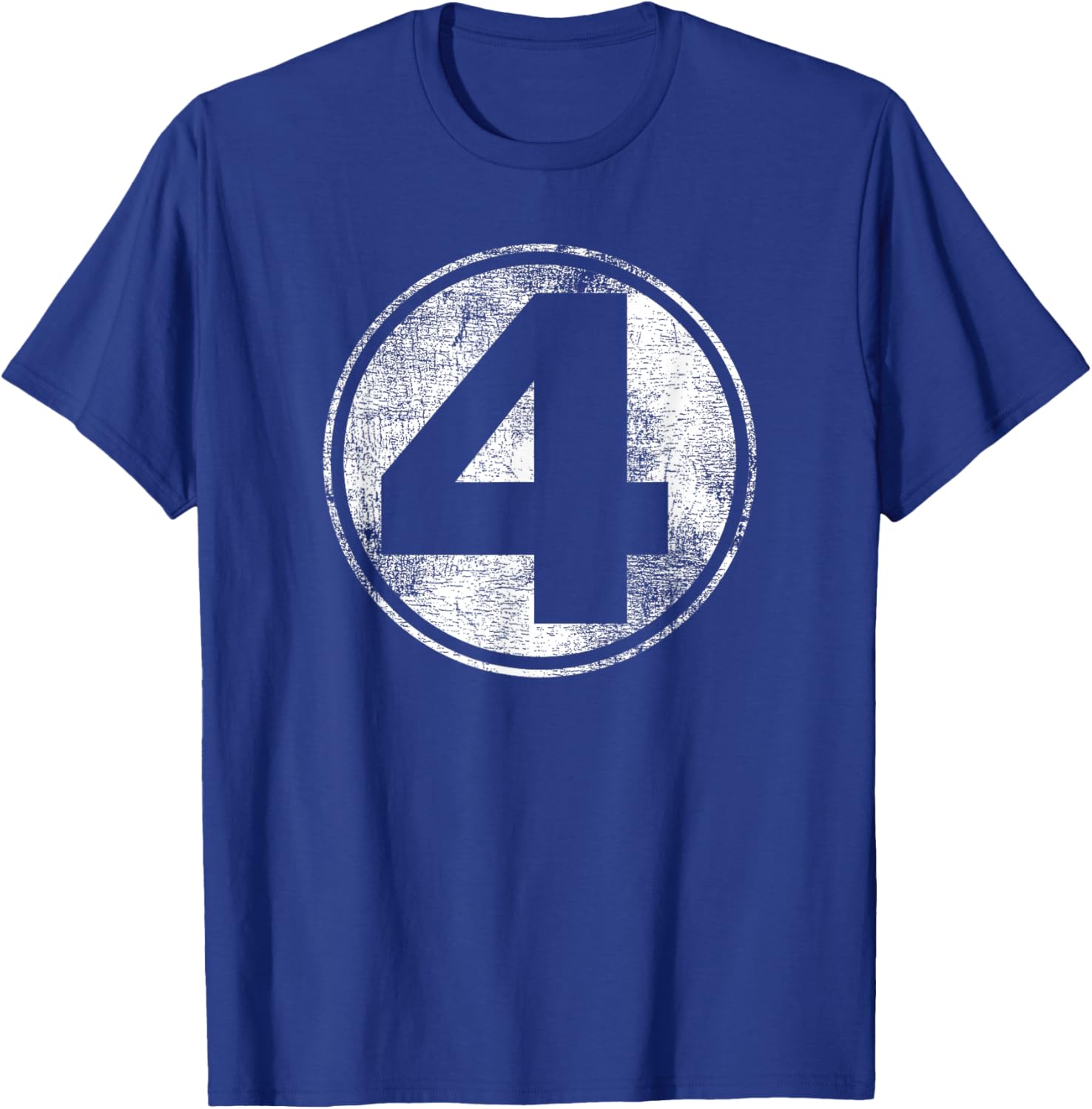 Marvel Fantastic Four Classic Number 4 Distressed Logo T-Shirt for Fans - 4