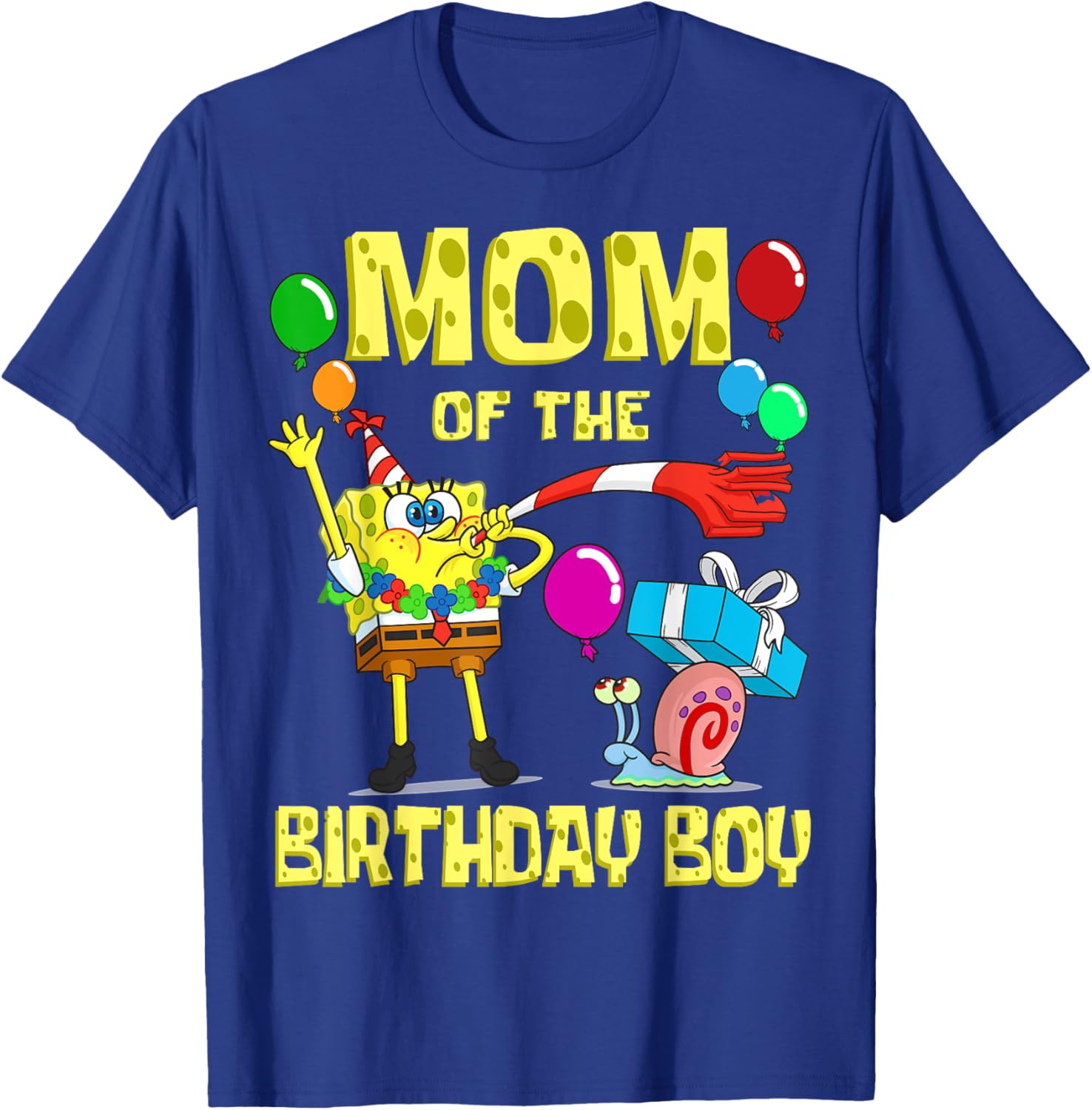 SpongeBob Mommy of the Birthday Boy Party T-Shirt for Fun Celebrations - 5