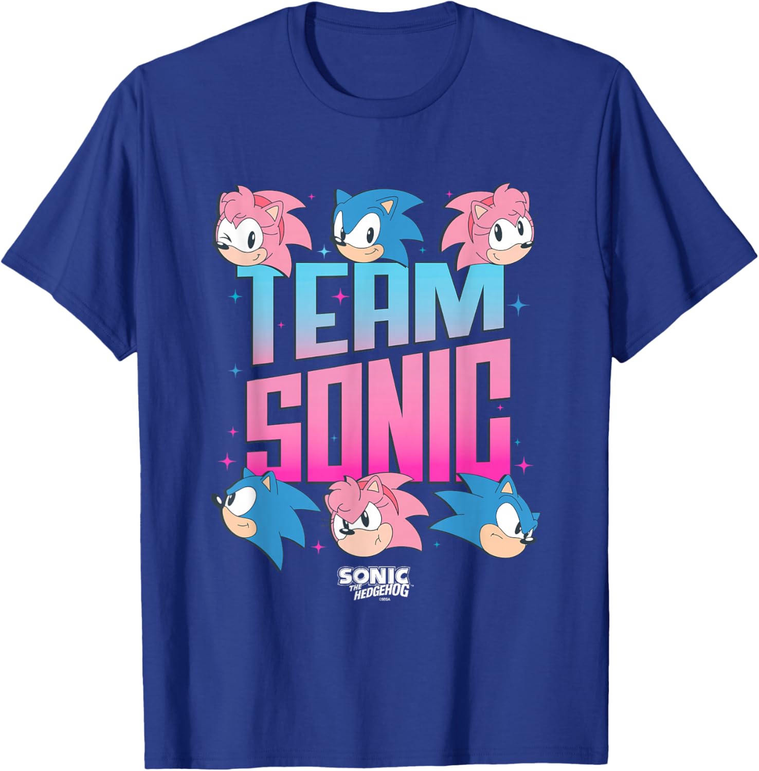 Sonic The Hedgehog Team Amy Rose Retro Logo T-Shirt for Fans - 2
