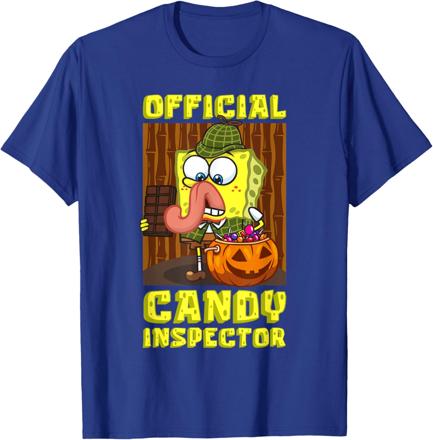 Mademark SpongeBob SquarePants Halloween Candy Inspector Fun T-Shirt - 8