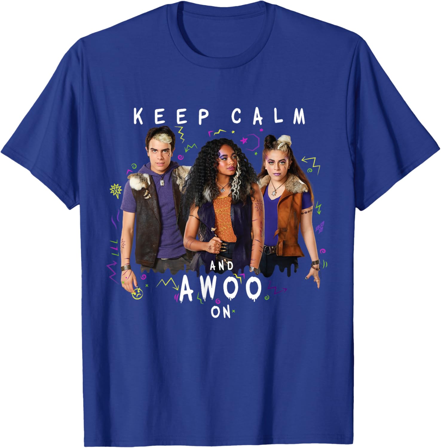 Disney Channel Zombies 2 Keep Calm and Awoo On Fun T-Shirt for Fans - 12