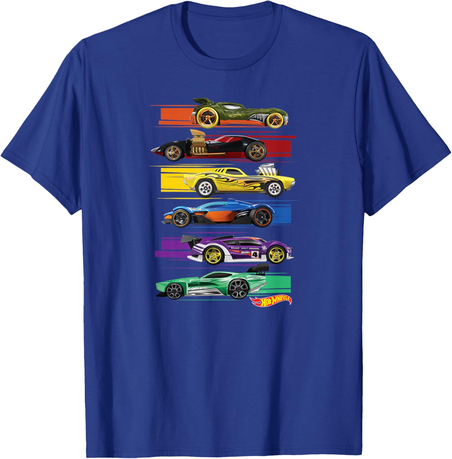 Hot Wheels Multi Car T-Shirt for Kids and Adults - Fun Racing Apparel - 4