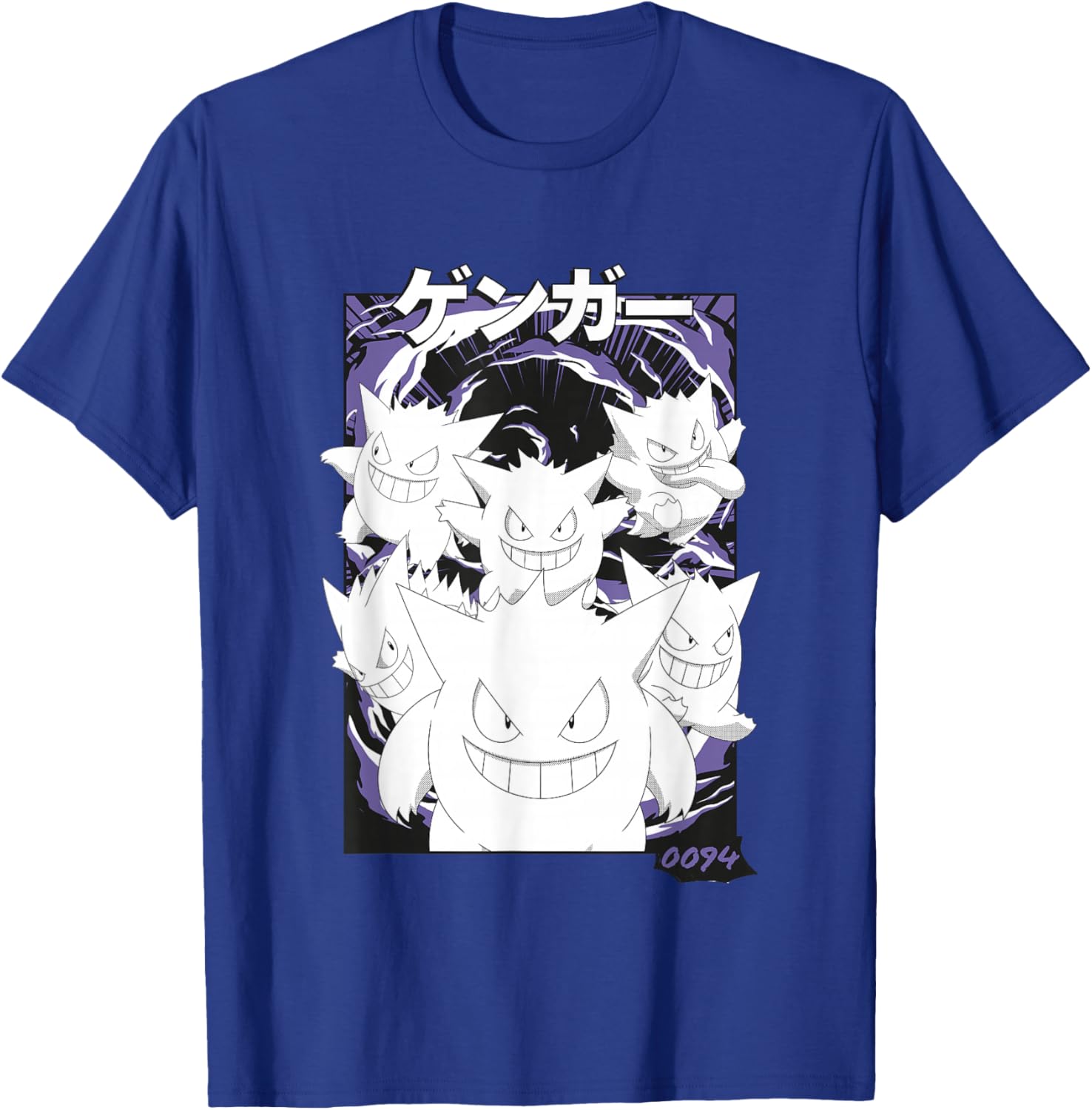 Vintage Pokémon Gengar 0094 T-Shirt with Multiple Faces Design - 1