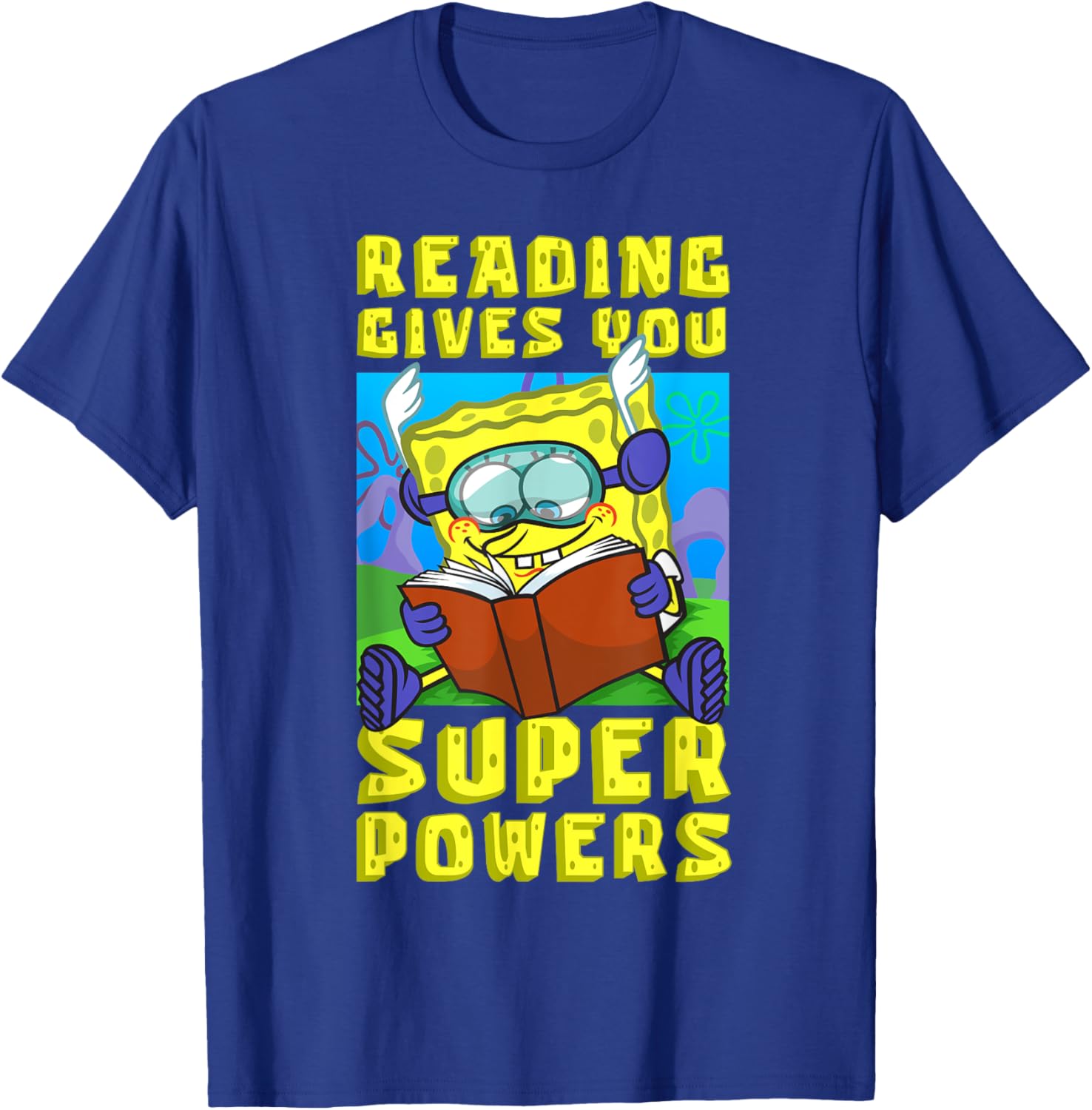Mademark SpongeBob SquarePants Super Powers Reading T-Shirt for Kids - 9