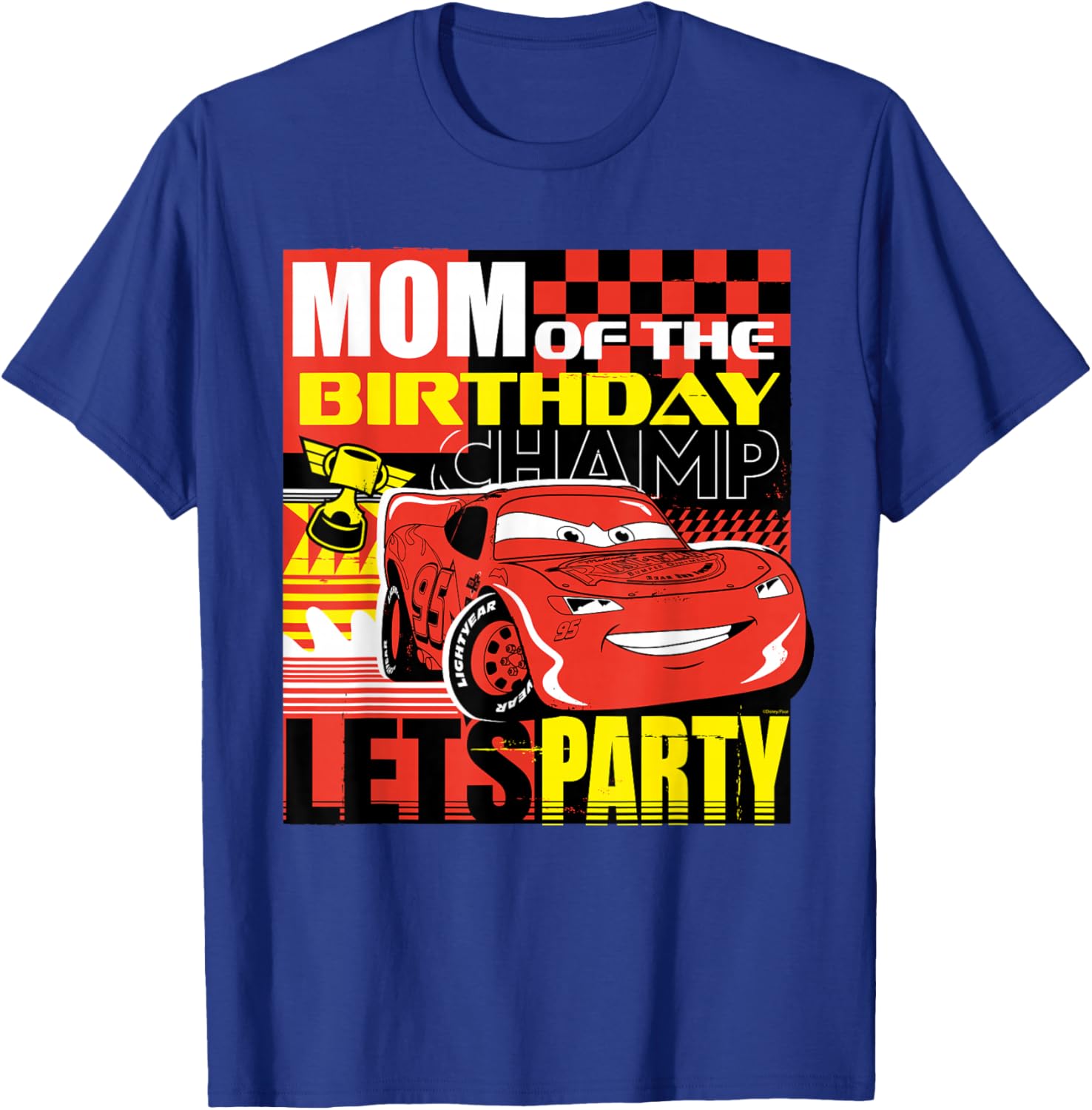 Disney Pixar Cars Mom of the Birthday Champ T-Shirt for Celebrating in Style - 2