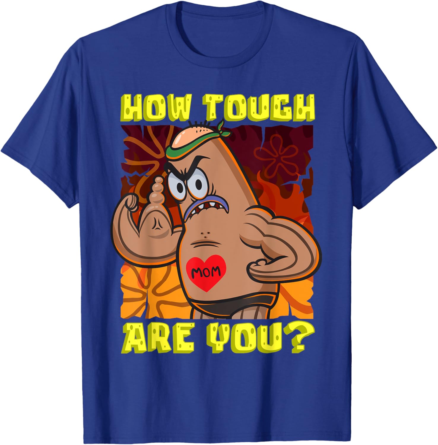 Mademark SpongeBob SquarePants Funny Flexing Bodybuilding T-Shirt - 6