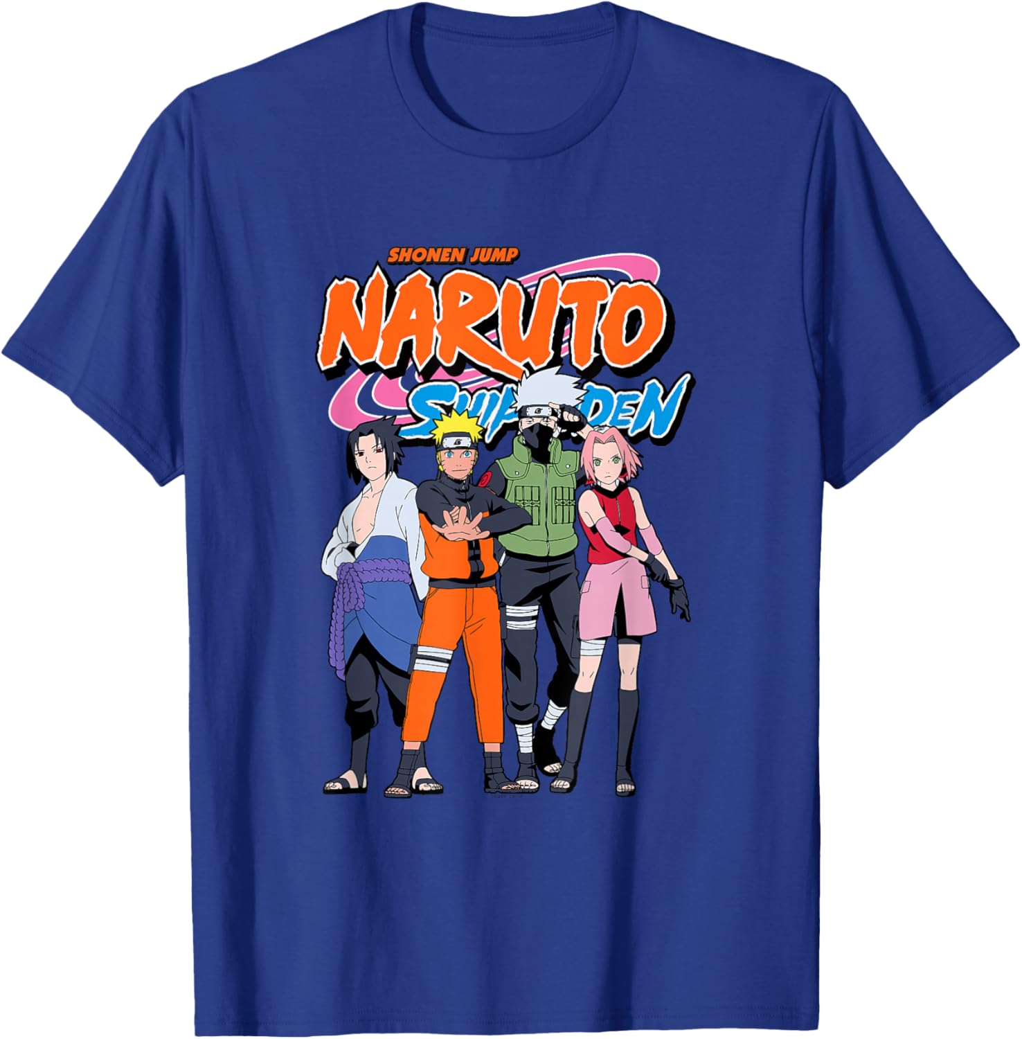 Naruto Shippuden Team 7 T-Shirt with Iconic Naruto Logo for Fans - 6