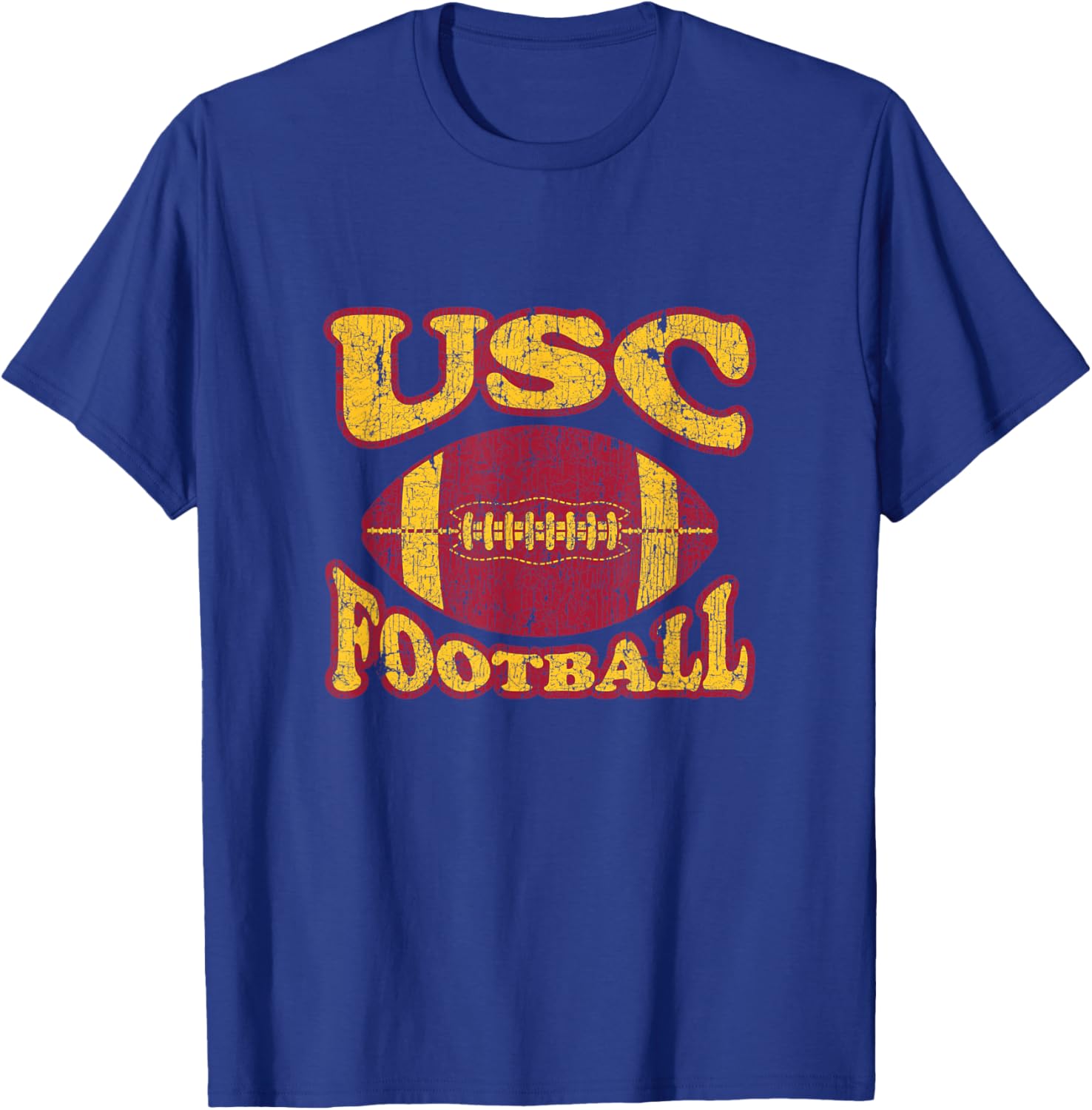USC Trojans Distressed Retro Style Football T-Shirt for Fans - 8