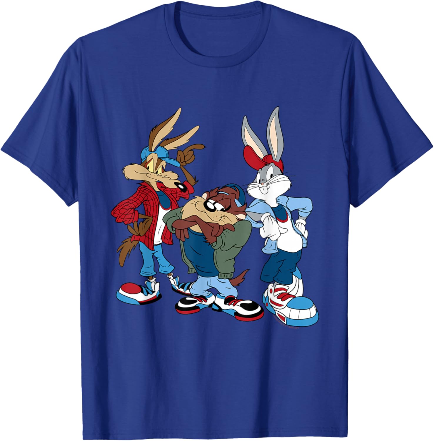 Looney Tunes T-Shirt featuring Wiley, Bugs, and Taz - Fun Cartoon Apparel - 11