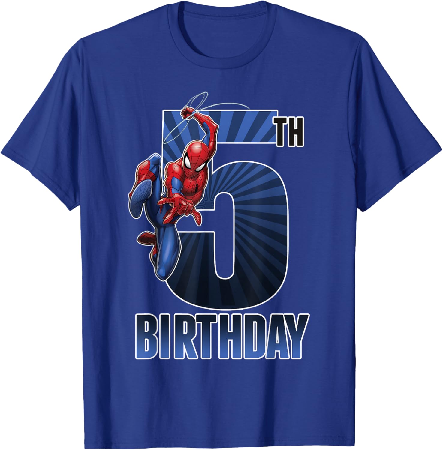 Marvel Spider-Man 5th Birthday Graphic T-Shirt for Kids Fun Party Wear - 3
