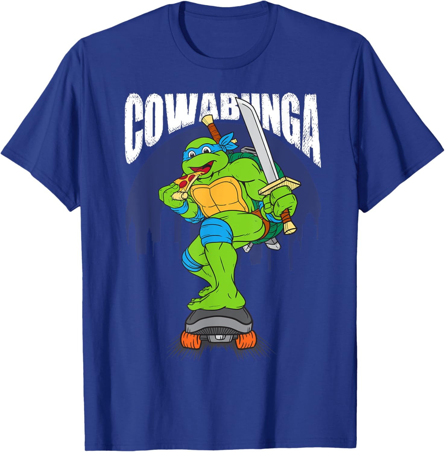 Cowabunga Leonardo on Skates T-Shirt - Fun Teenage Mutant Ninja Turtles Gear - 24