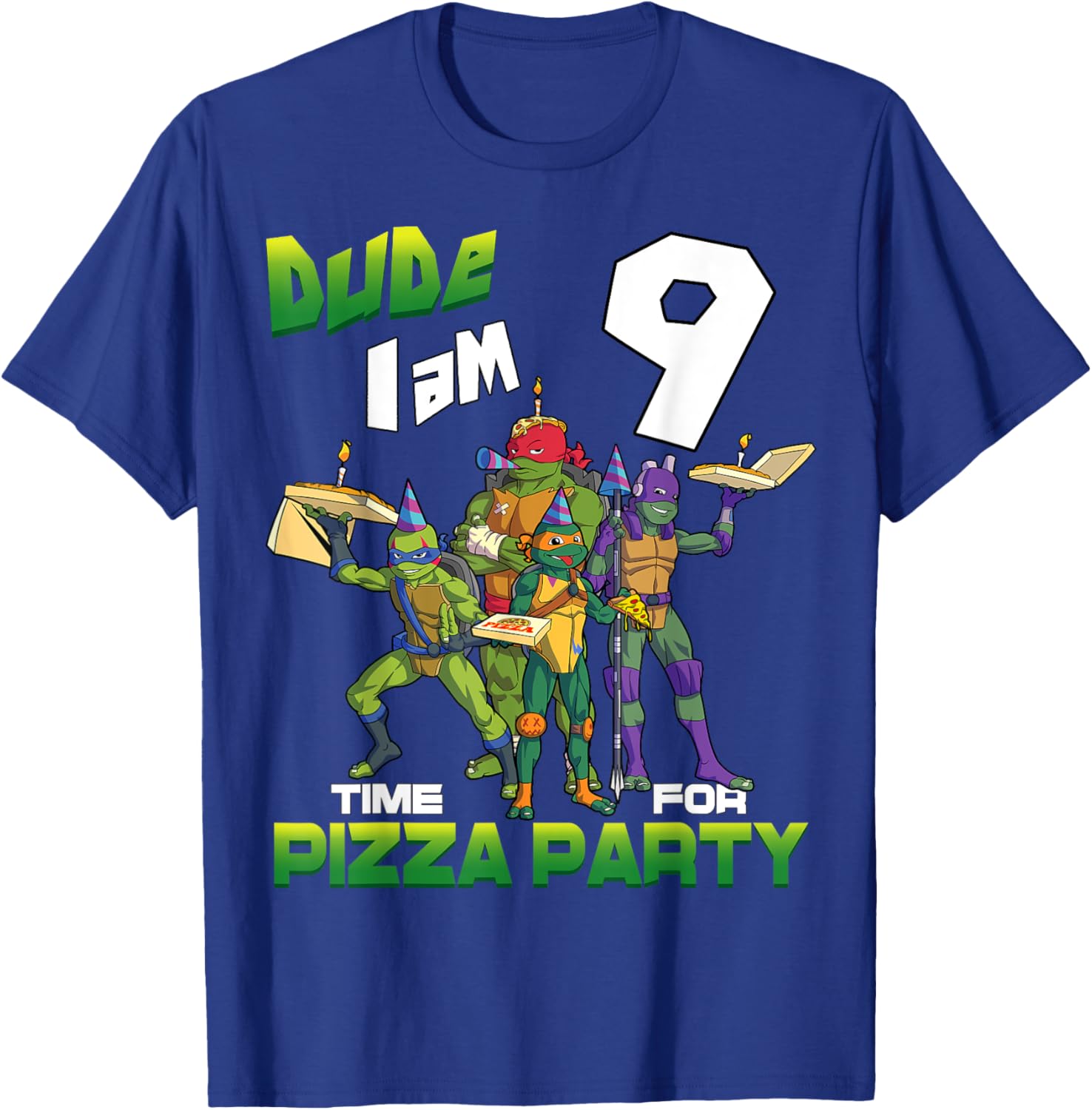 Mademark Teenage Mutant Ninja Turtles Pizza Party T-Shirt for 9-Year-Olds - 16