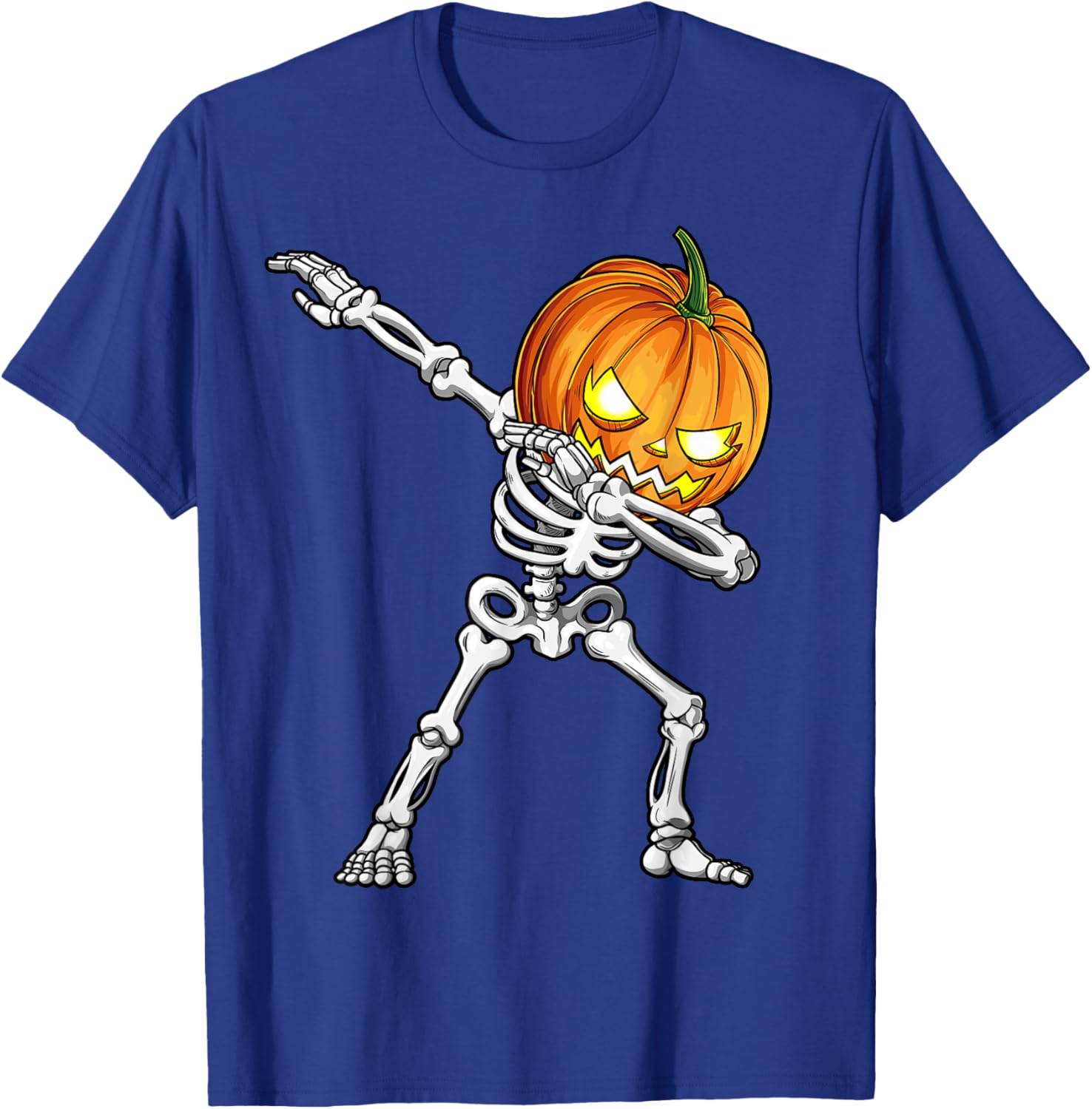 Halloween Boys Dabbing Skeleton Pumpkin Jack O Lantern T-Shirt - 13