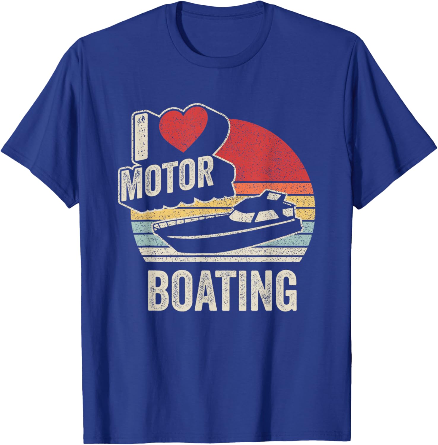 Vintage Retro I Love Motor Boating Funny T-Shirt for Boaters and Enthusiasts - 10