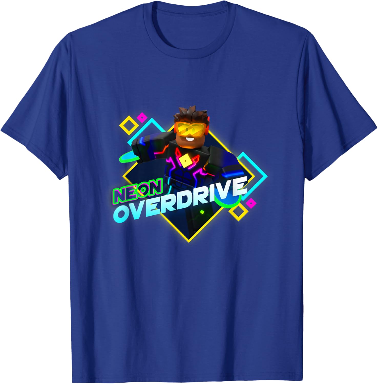 Roblox Black Neon Overdrive Classic Fit T-Shirt for Adults - Short Sleeve Cotton - 10