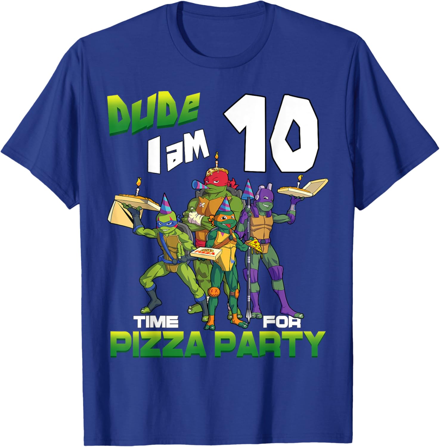 Mademark TMNT Pizza Birthday T-Shirt for 10 Year Olds - Fun Kids Tee - 14