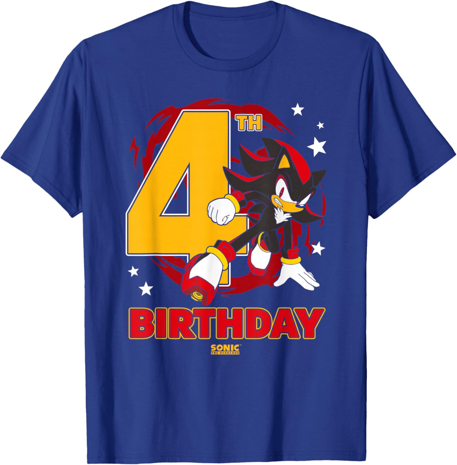 Sonic the Hedgehog 4th Birthday Epic Shadow Logo T-Shirt for Fans - 1
