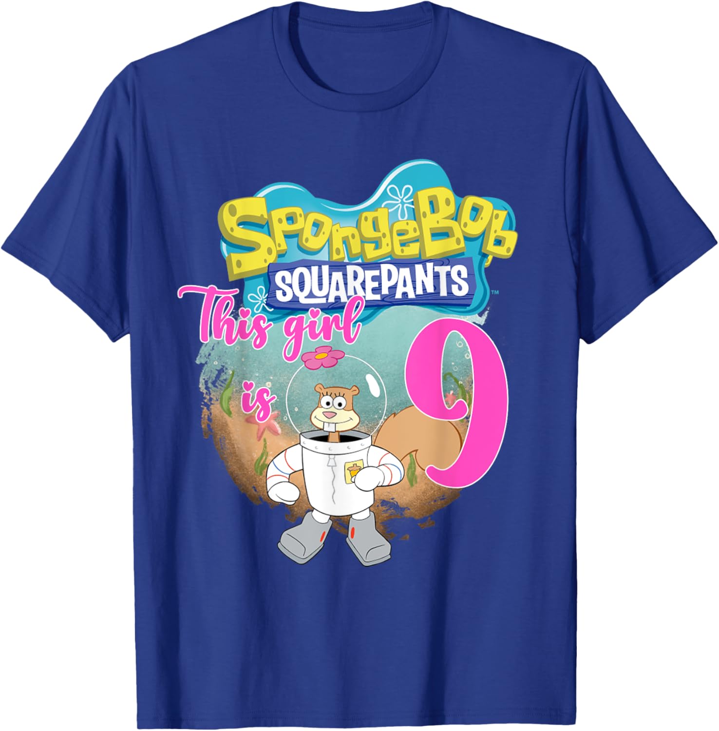 Mademark SpongeBob SquarePants 9th Birthday Sandy Cheeks T-Shirt - 10
