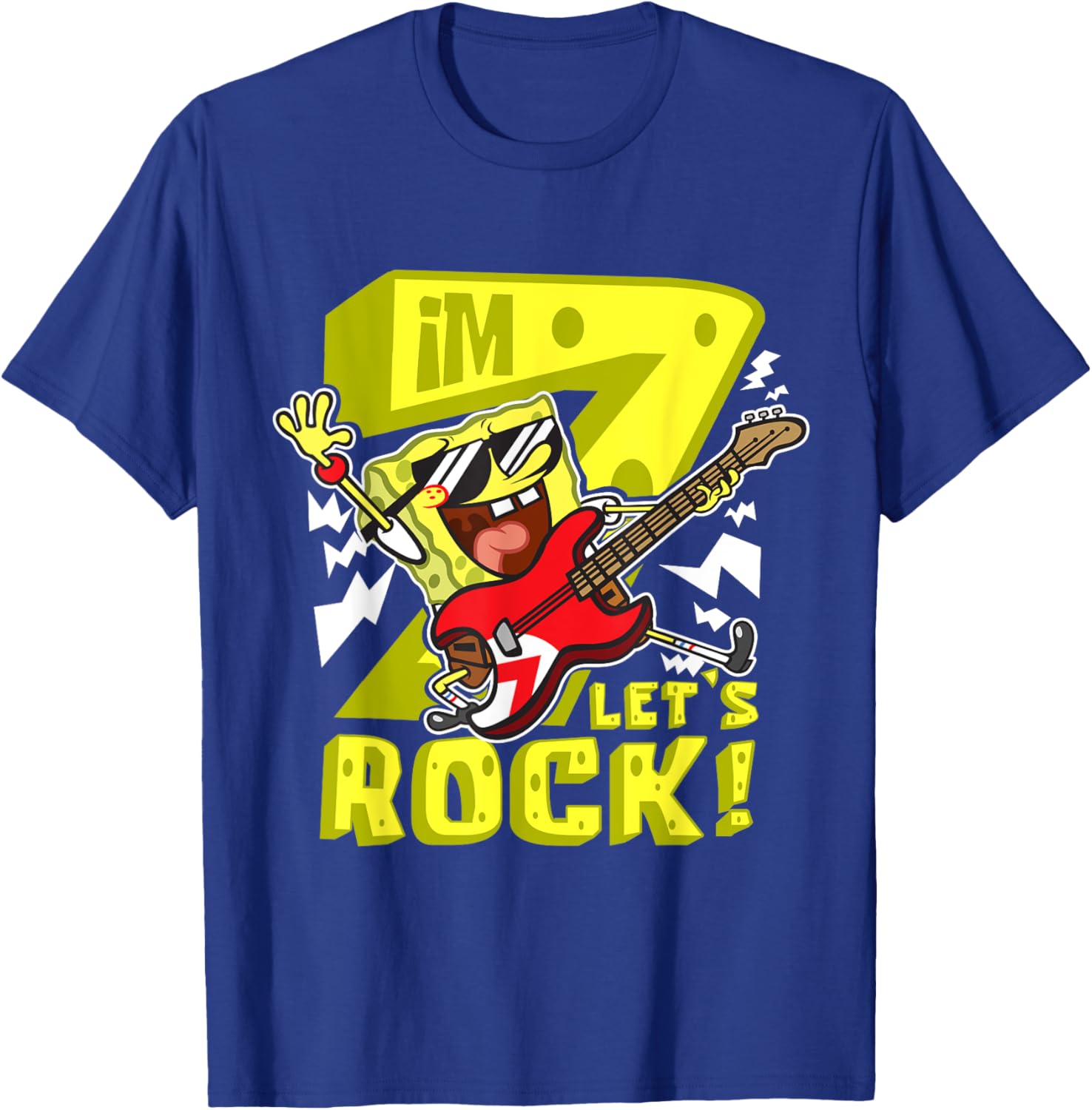 Mademark SpongeBob SquarePants 7th Birthday T-Shirt for Kids Fun Style - 4