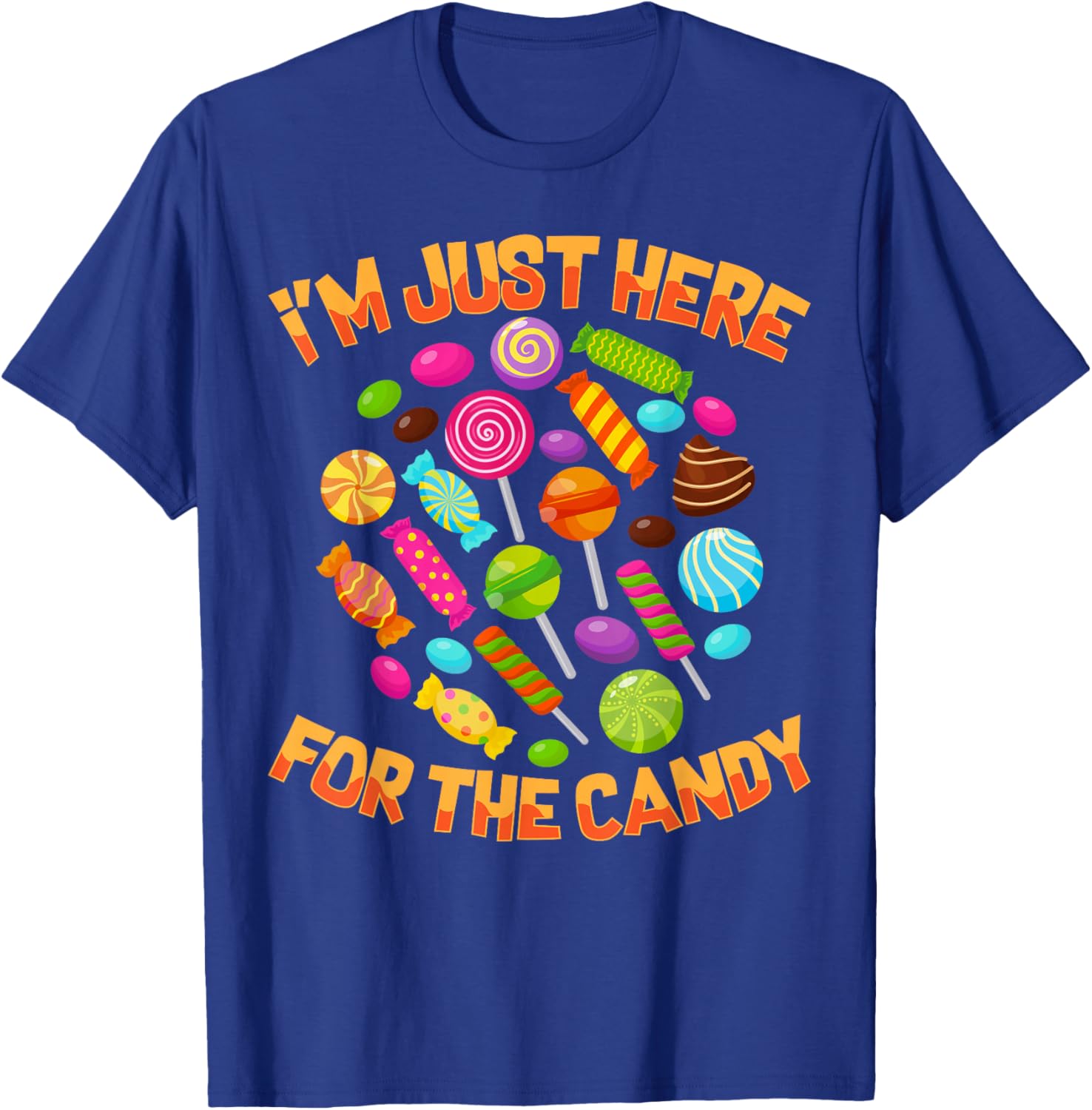 Funny I'm Just Here For The Candy Halloween Pun T-Shirt for Adults - 5