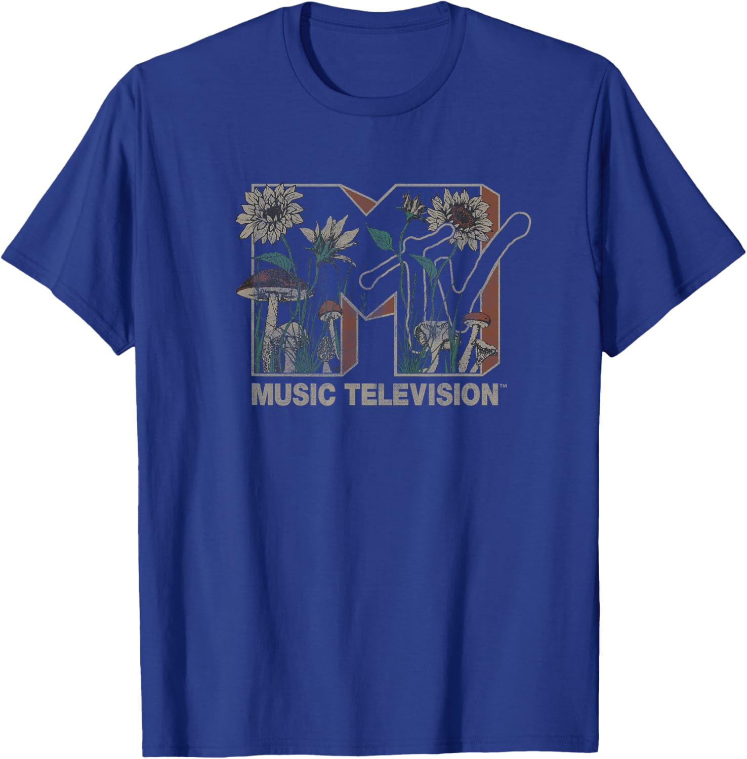 MTV Wild Flower Mushrooms Logo T-Shirt for Music Lovers and Fans - 3
