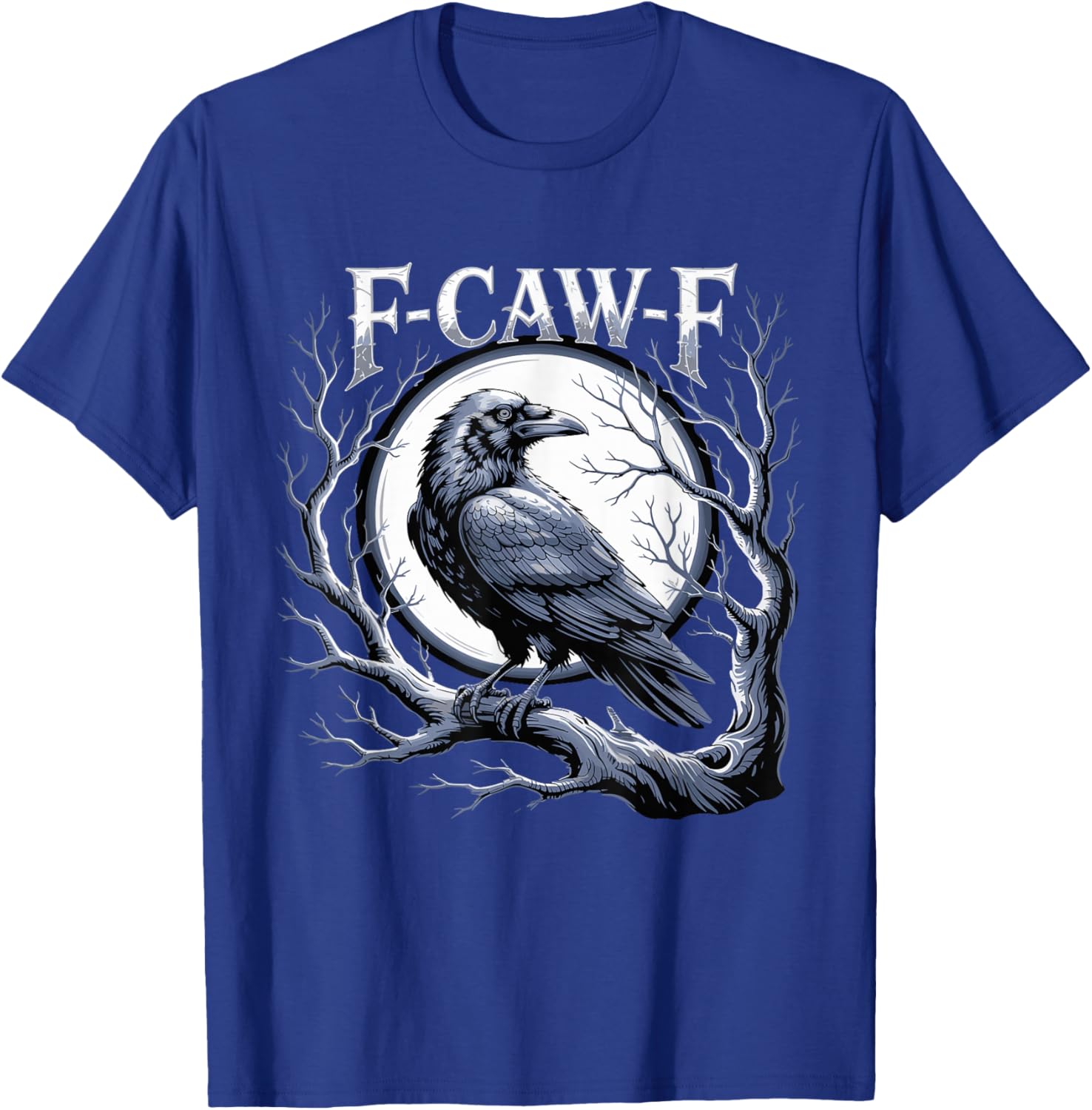 Gothic Raven Moon Halloween T-Shirt for Black Crow Bird Lovers - 2