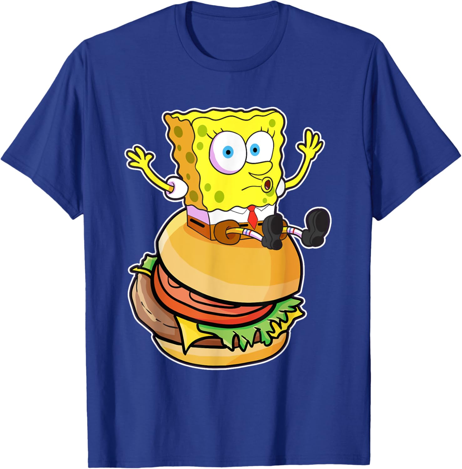 Mademark x SpongeBob SquarePants Burger T-Shirt Fun and Stylish Wear - 1