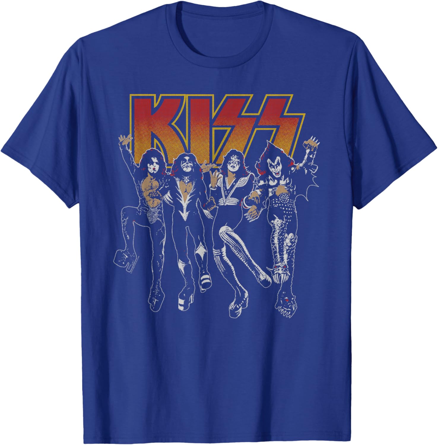 KISS Unisex Slim Fit Black Cartoon T-Shirt for Music Lovers and Fans - 1